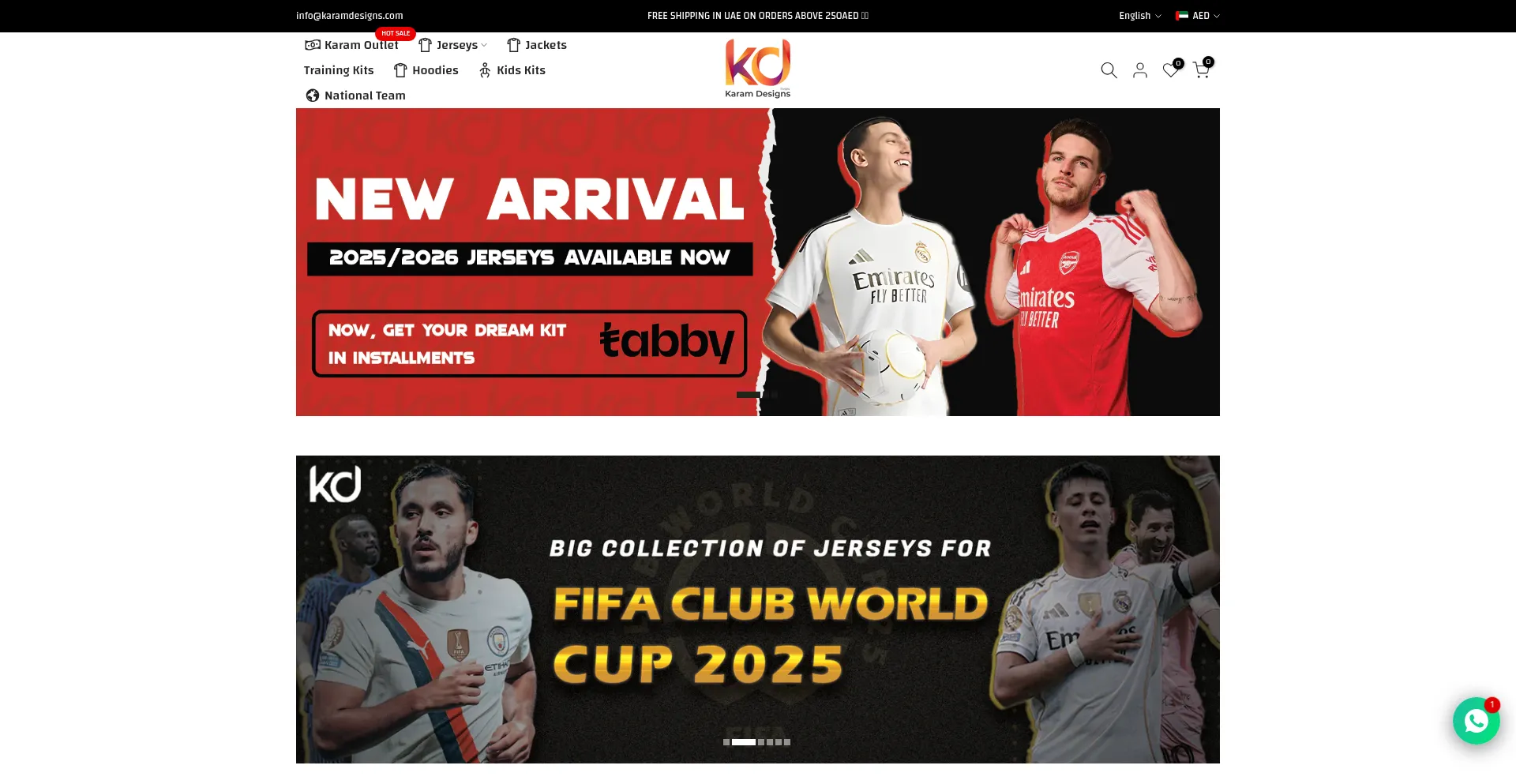 Website screenshot of Karamdesigns.com