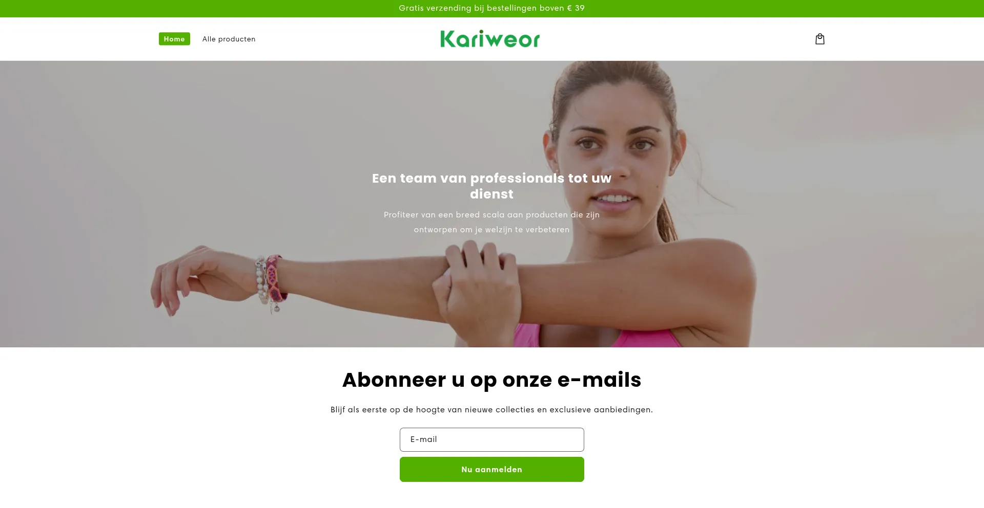 Website screenshot of Kariweor.com