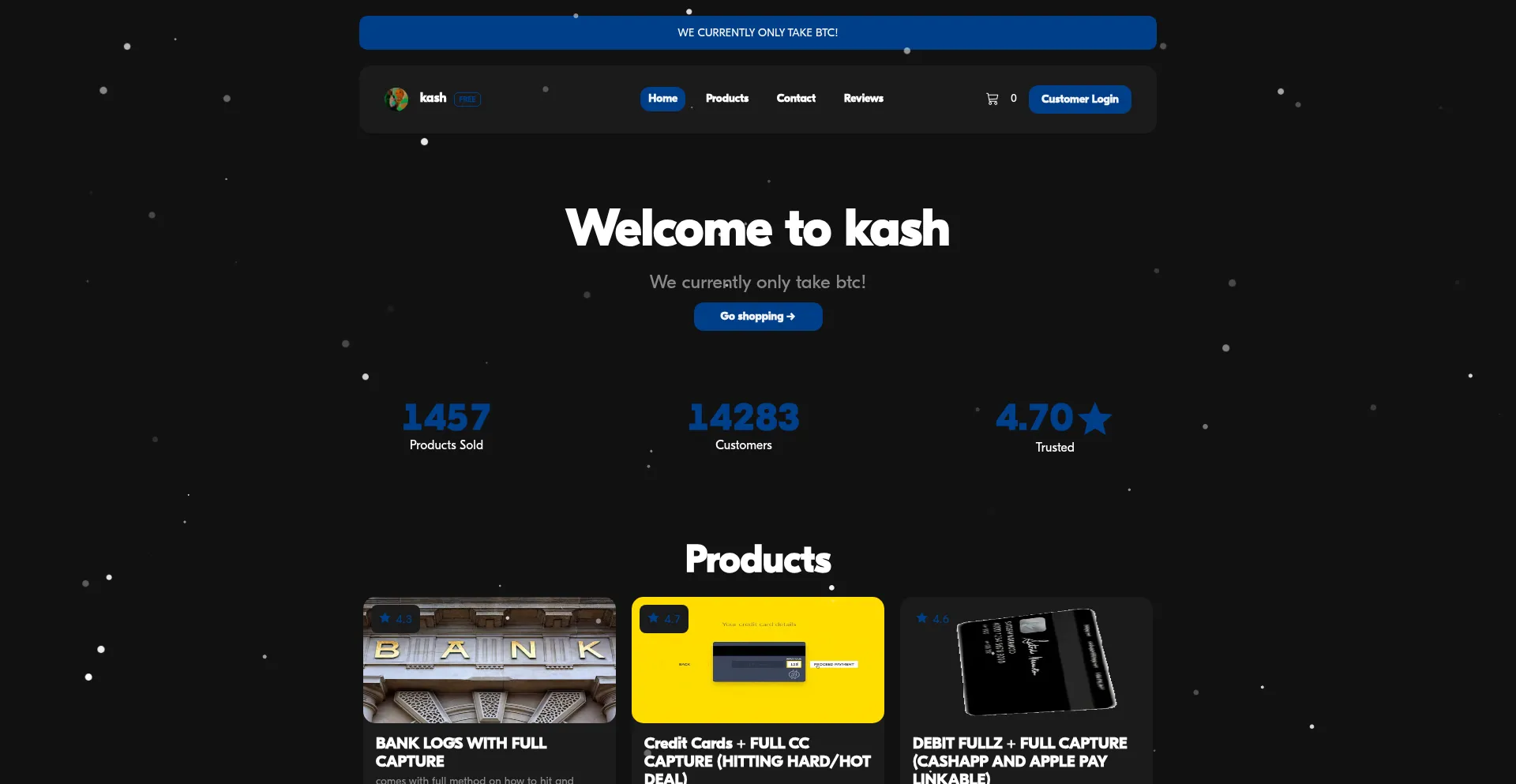 Website screenshot of Kash.sellpass.io
