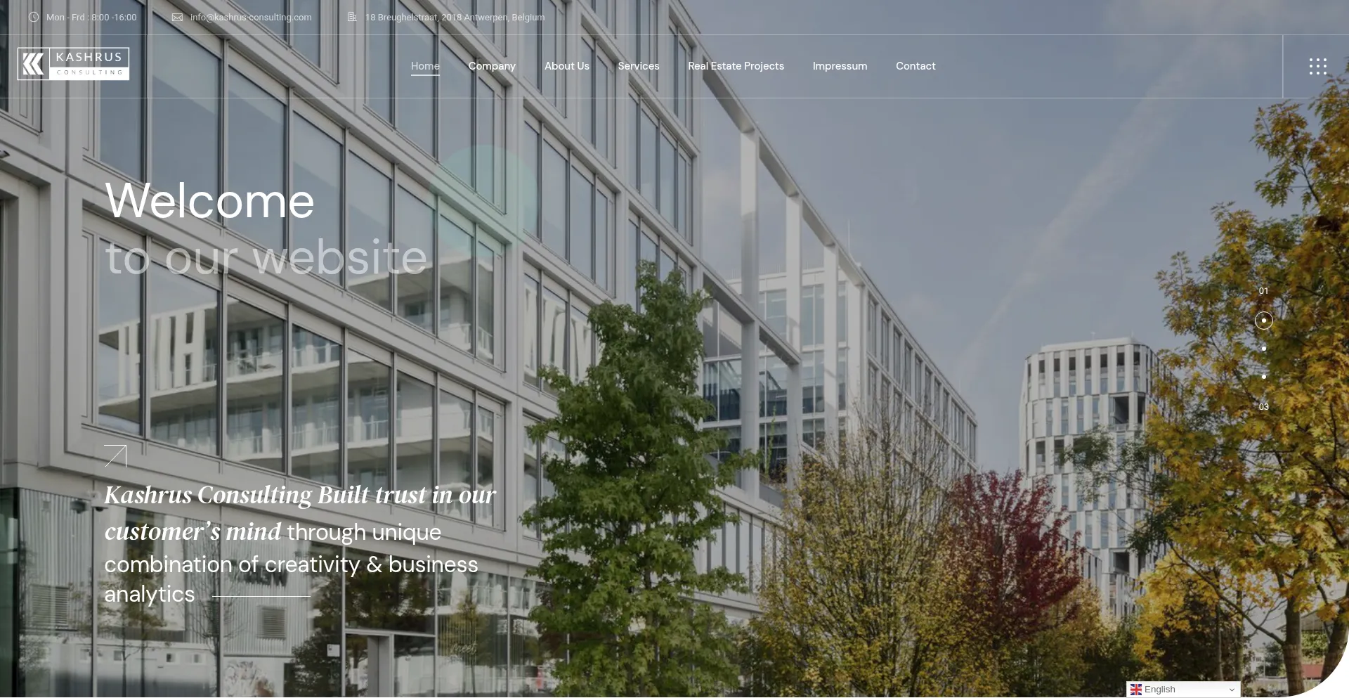 Website screenshot of Kashrus-consulting.com