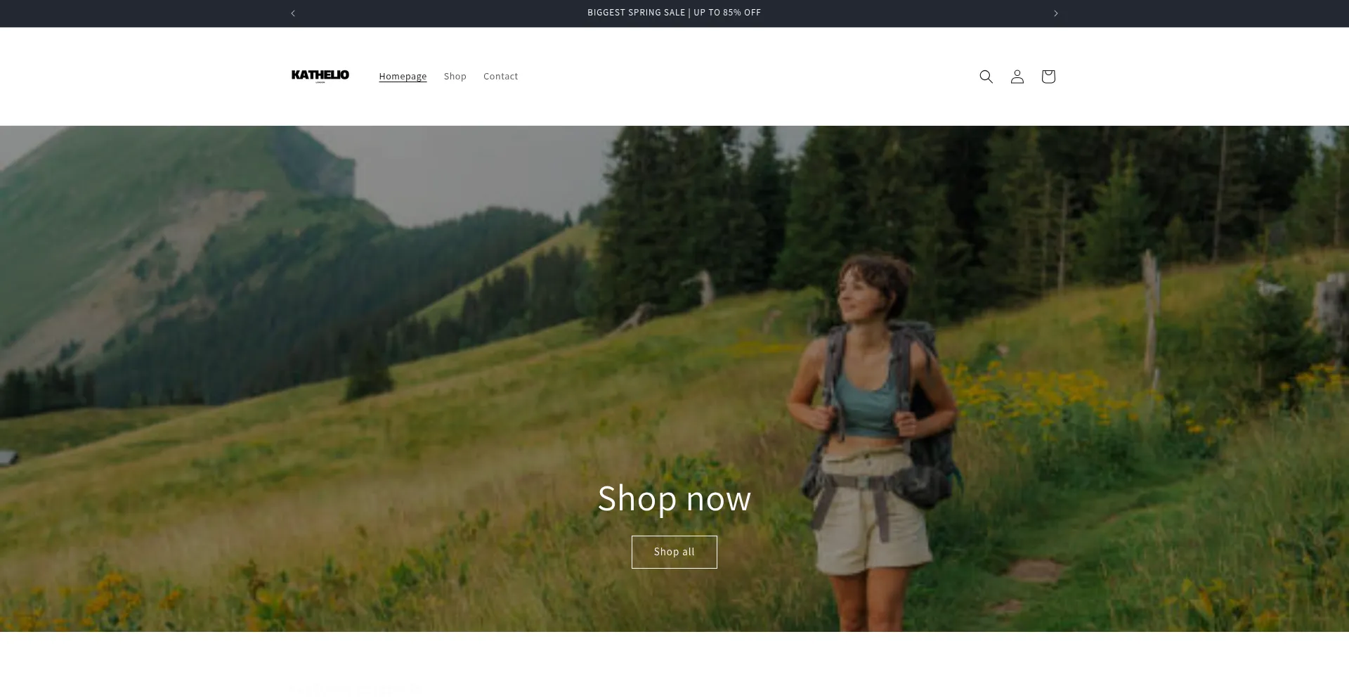 Website screenshot of Kathelio.com