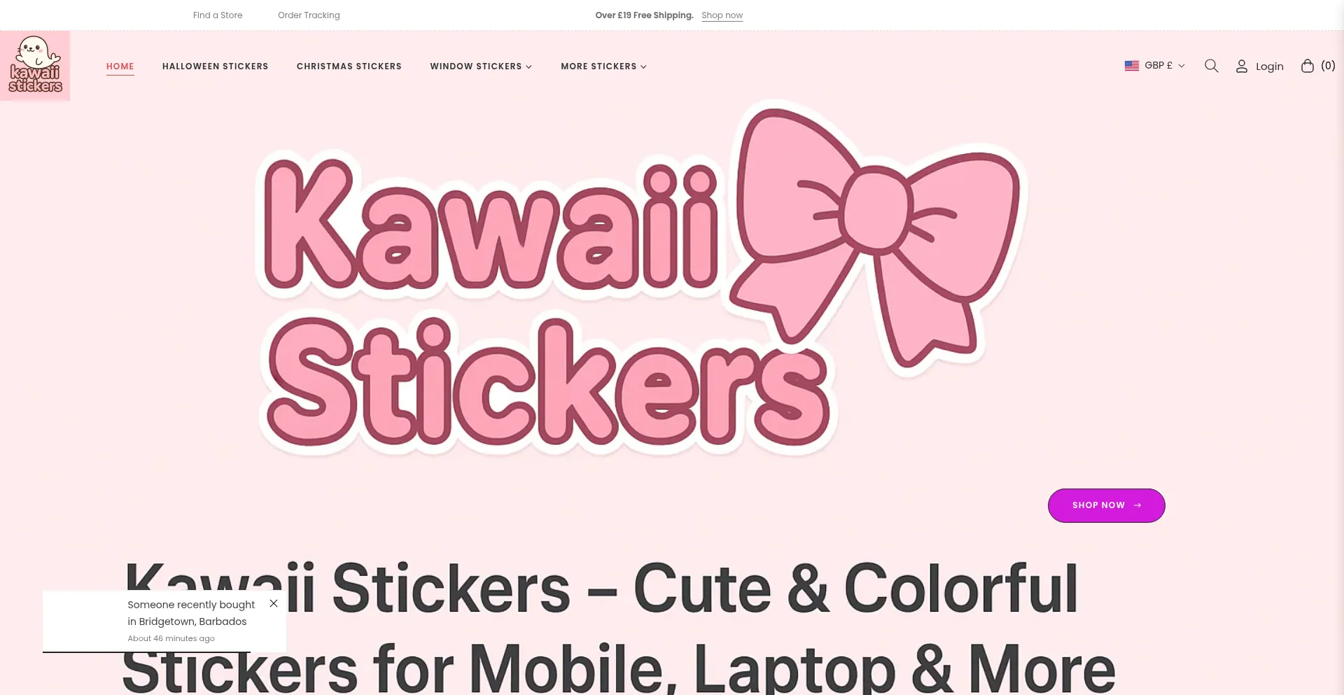 Kawaiistickers.shop Screenshot