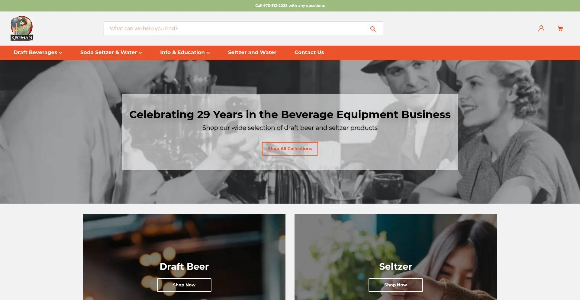 Website screenshot of Kegman.net