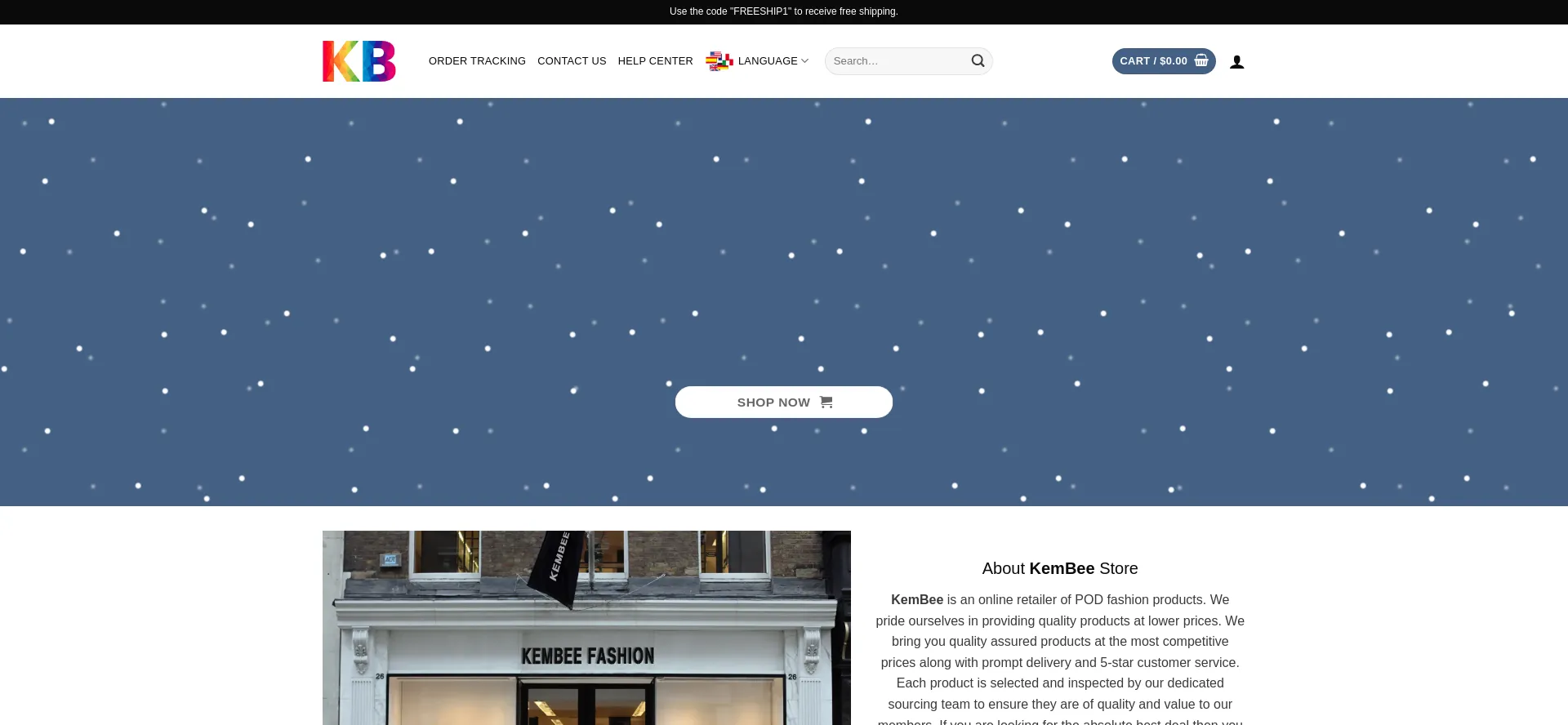 Website screenshot of Kembee.com