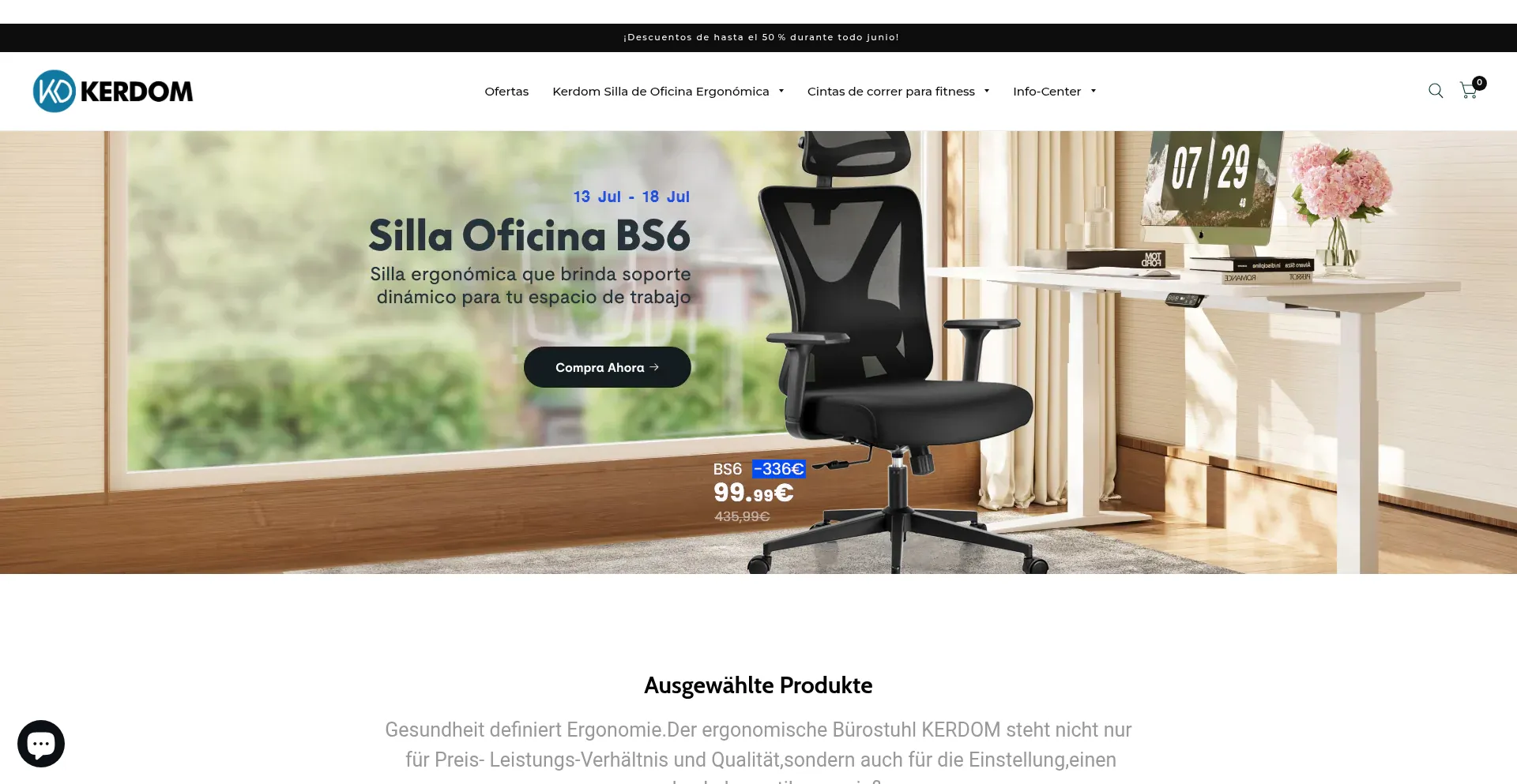 Website screenshot of Kerdom.de