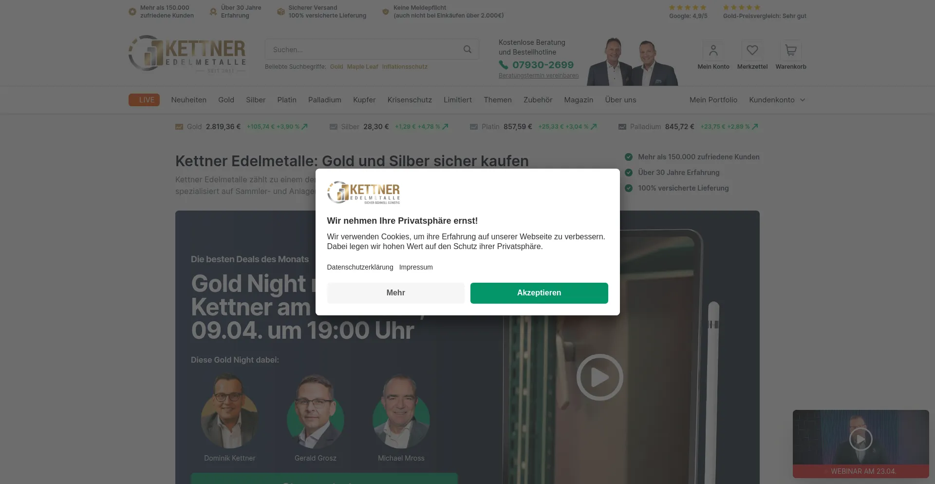Ist Kettner-edelmetalle.de sicher und vertrauenswürdig?