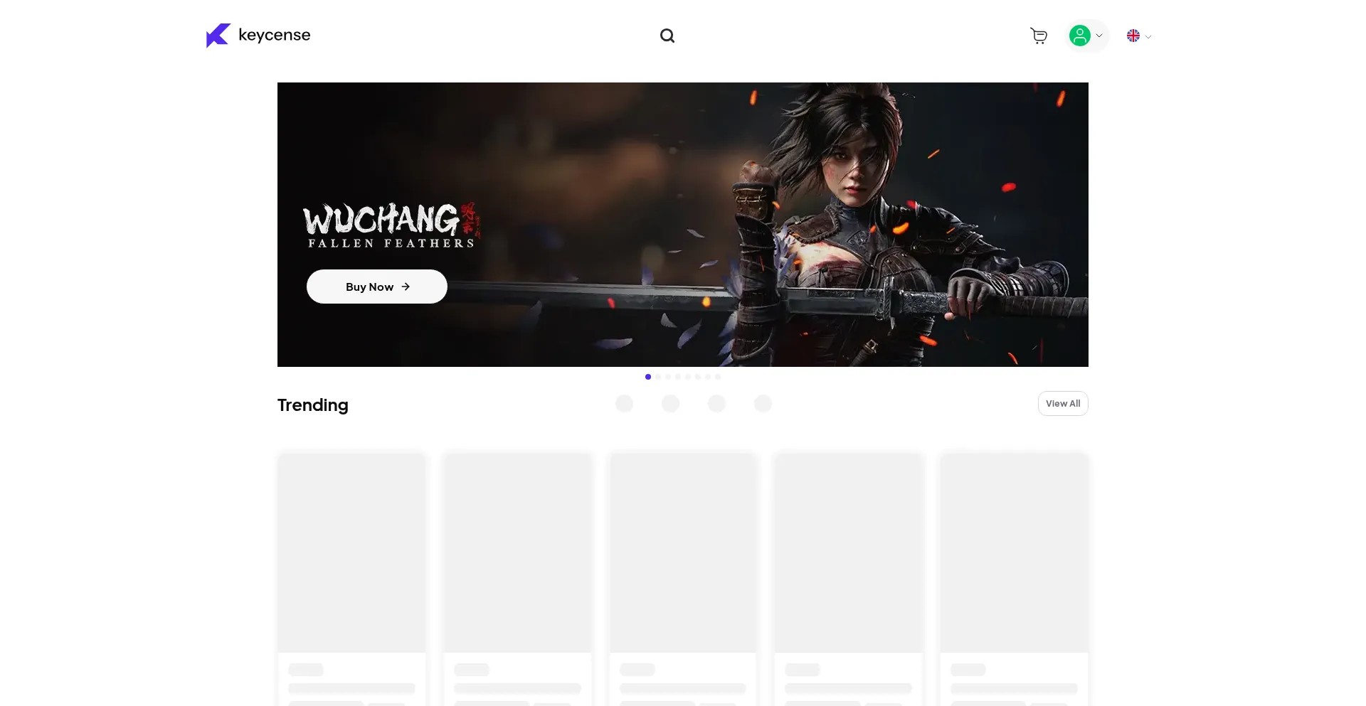 Website screenshot of Keycense.com
