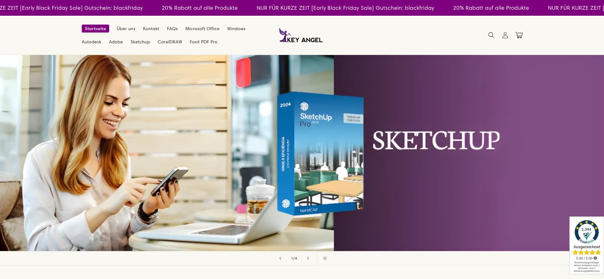 Website screenshot of Keyengel.de