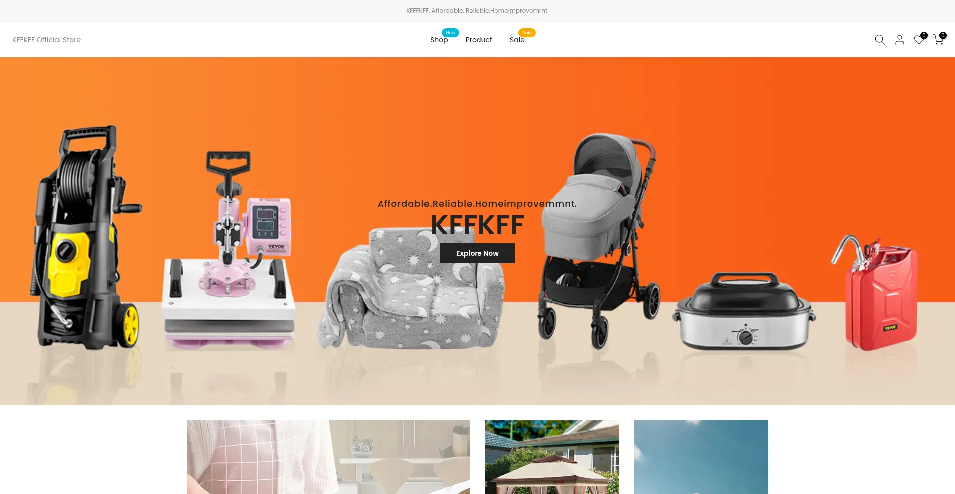 Website screenshot of Kffkff.com