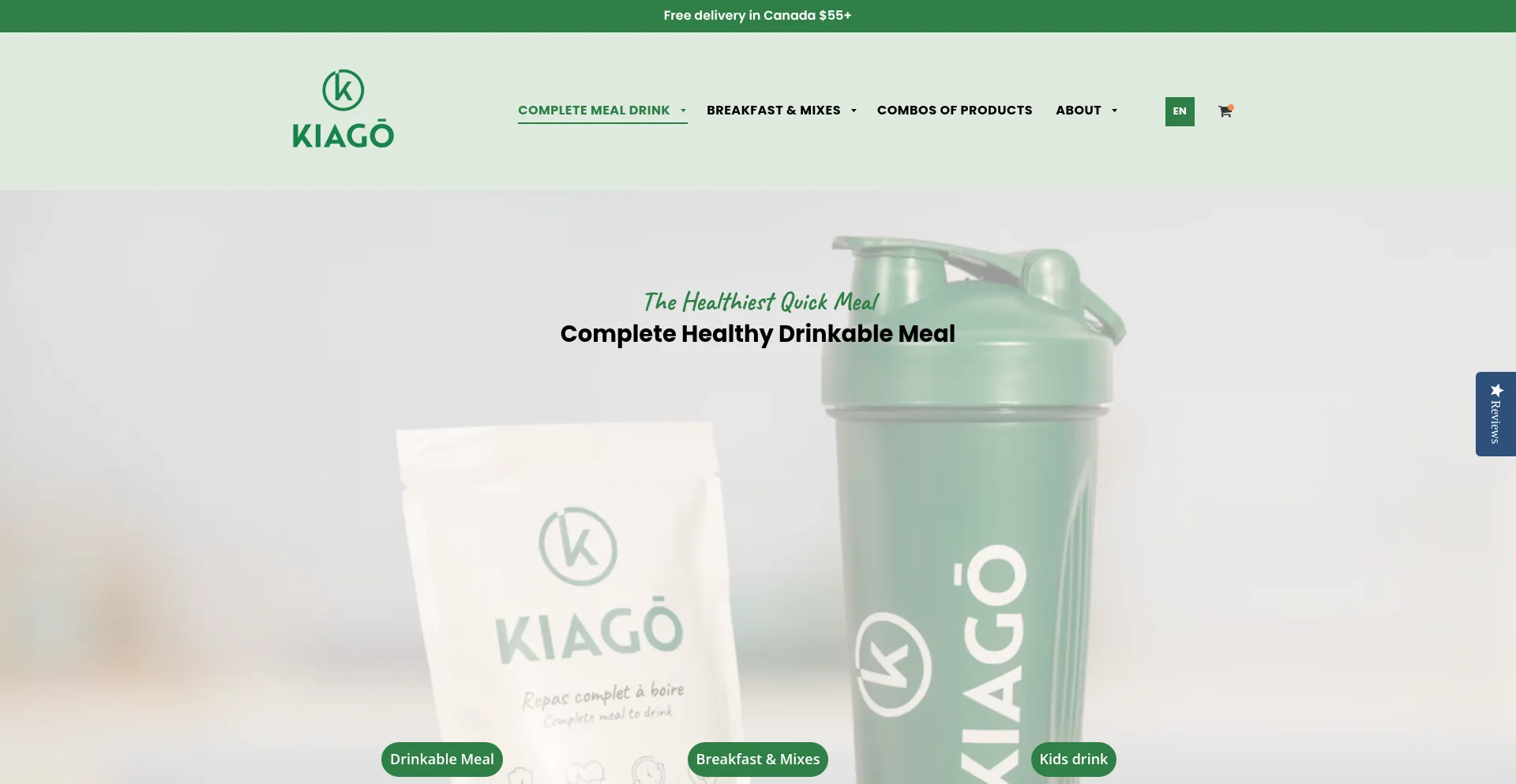 Kiagonutrition.com Screenshot