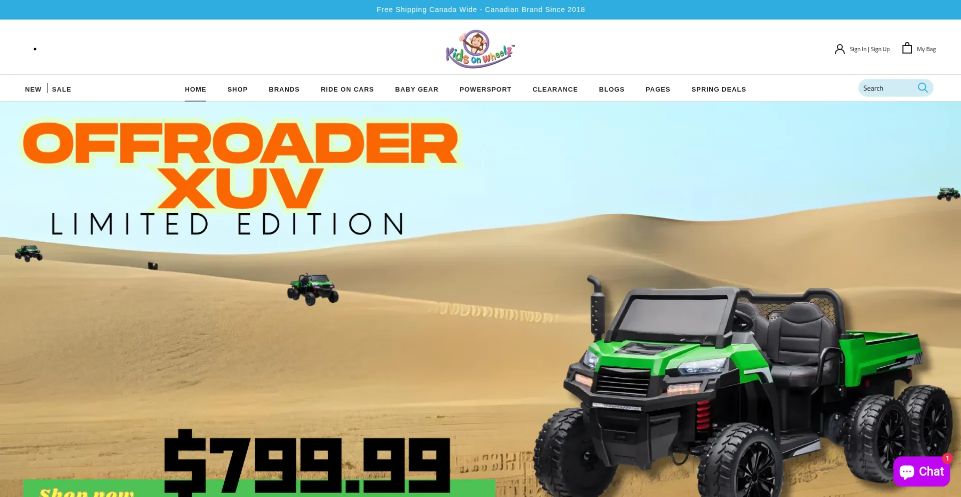 Kidsonwheelz.ca Screenshot