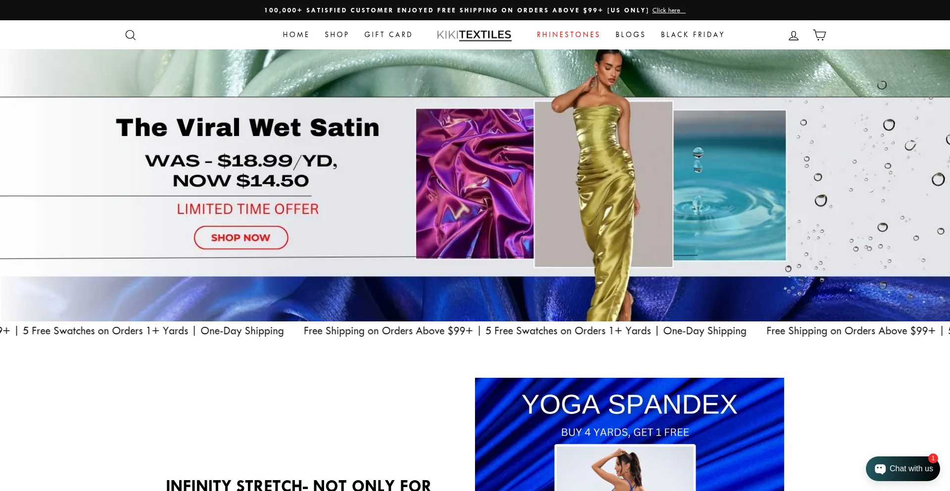 Website screenshot of Kikitextiles.com