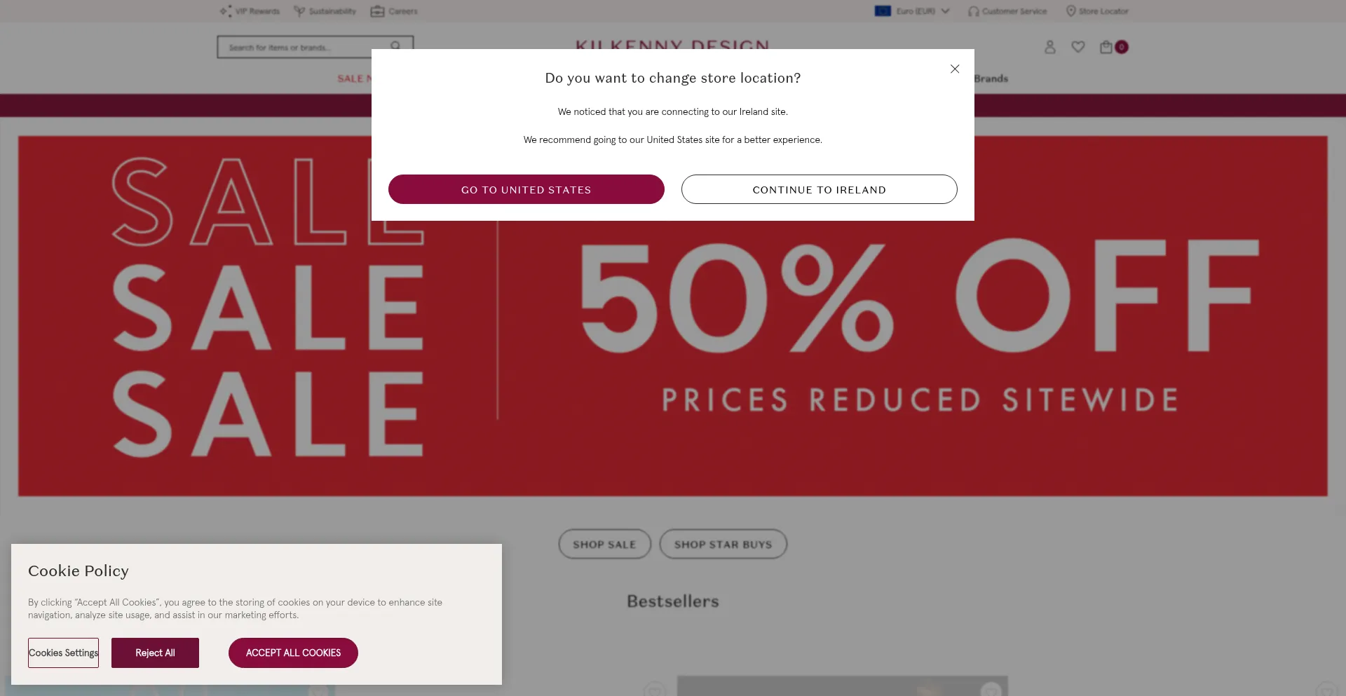 Website screenshot of Kilkennydesign.com