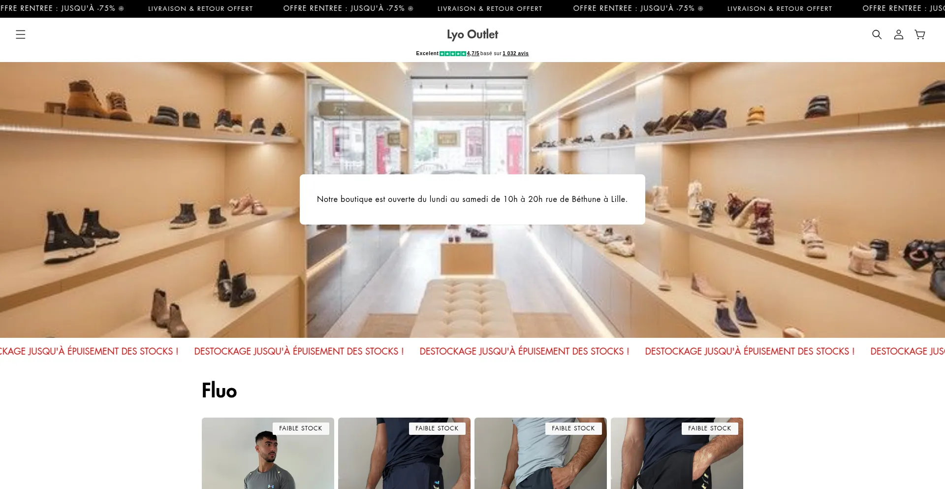 Website screenshot of Kio-outlet.store