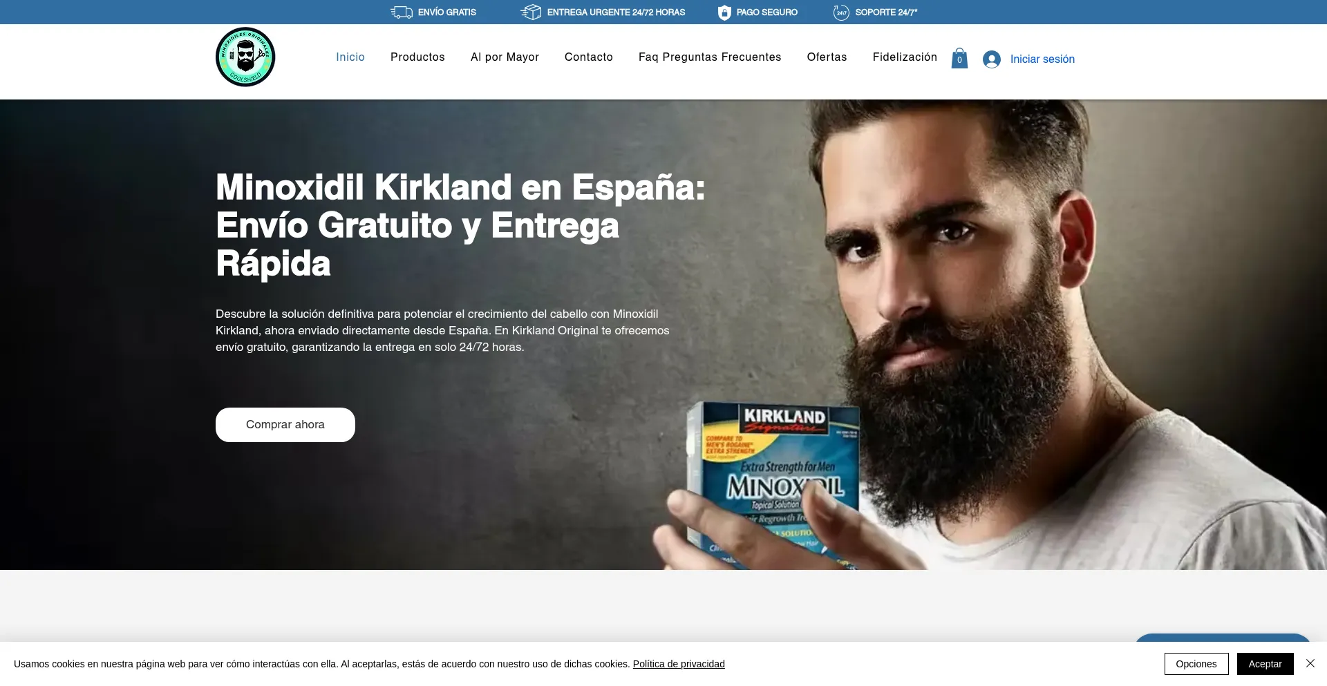 Website screenshot of Kirklandoriginal.com