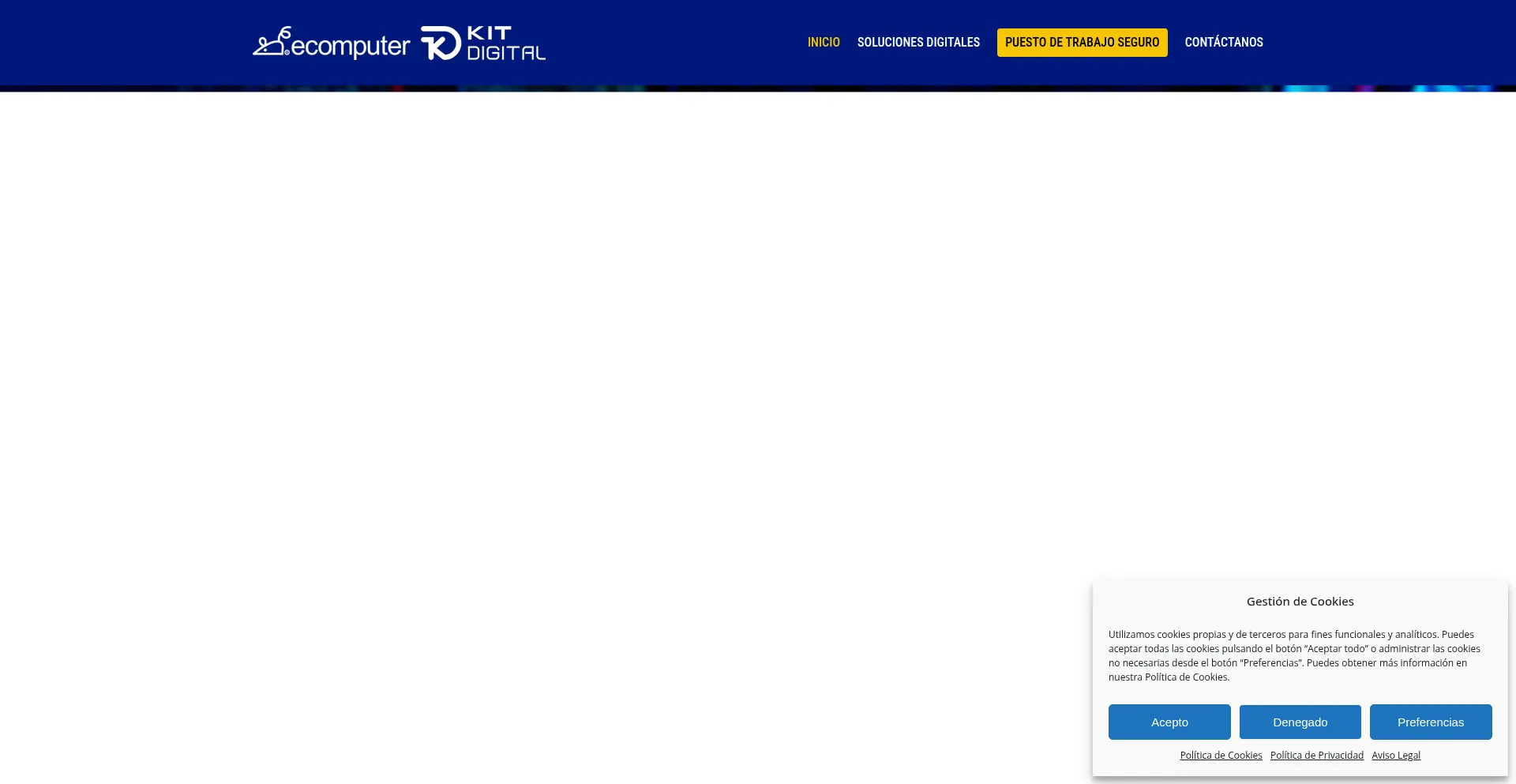 Website screenshot of Kitdigital.ecomputer.es