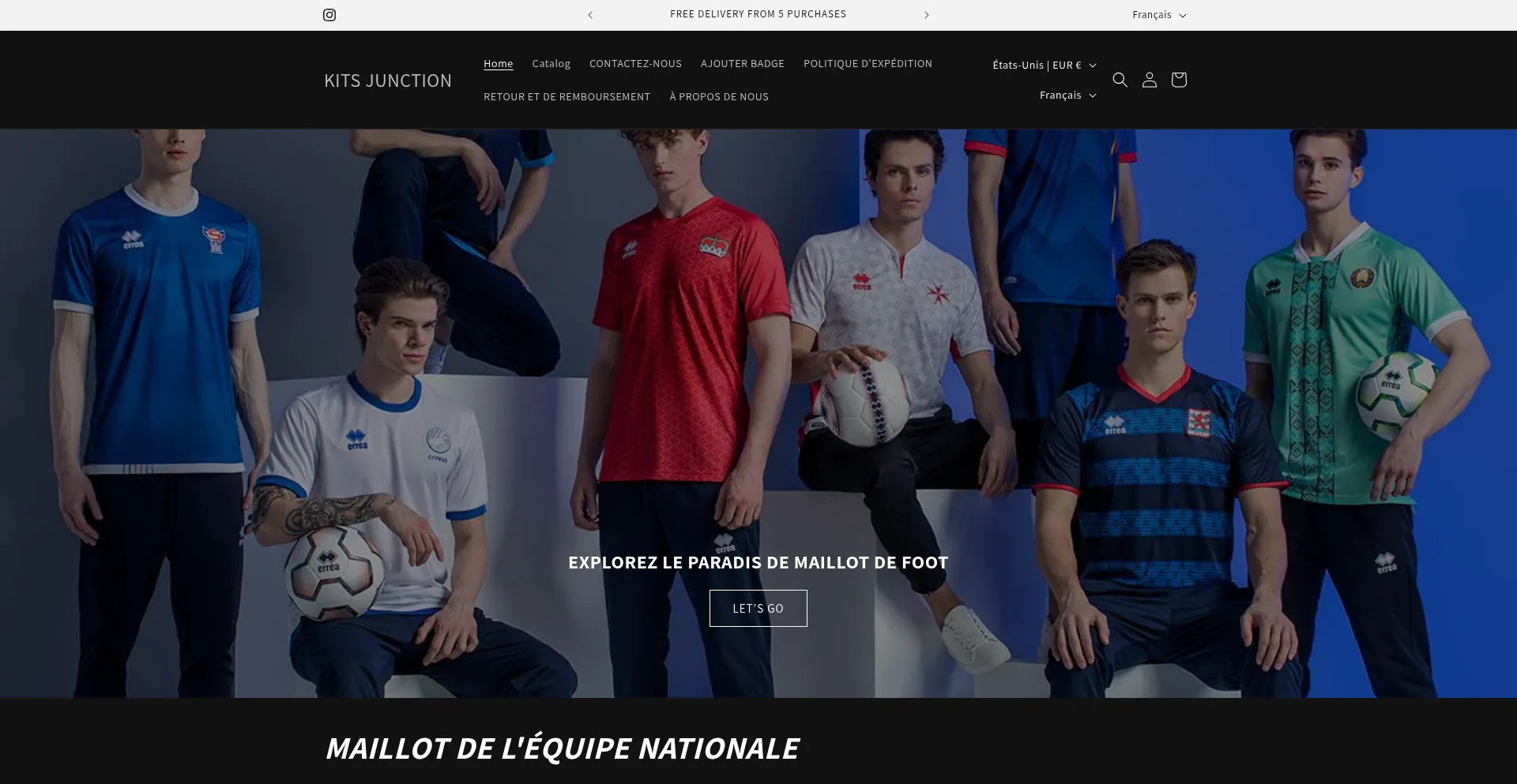 Website screenshot of Kitsjunction.site