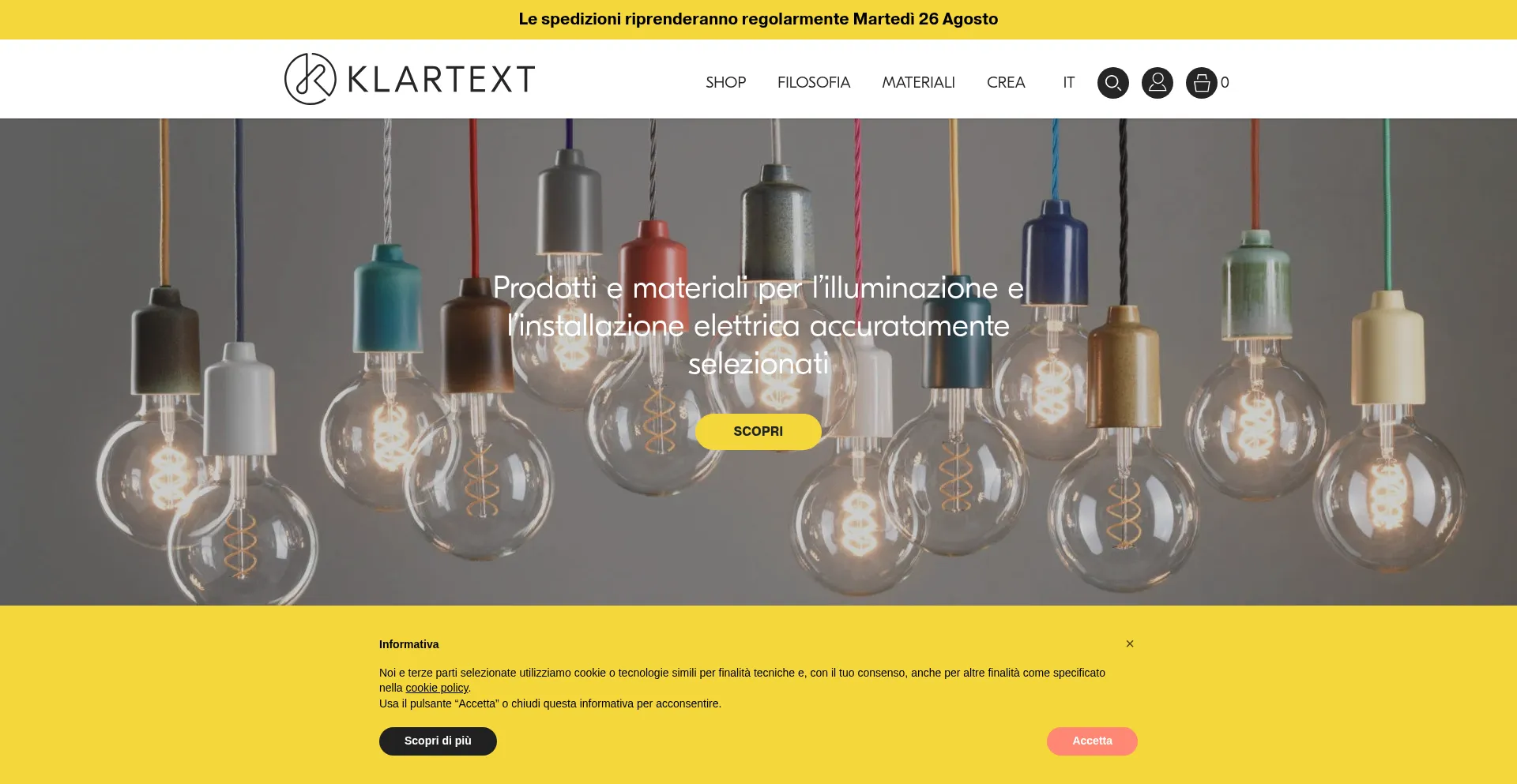 Website screenshot of Klartext-store.com