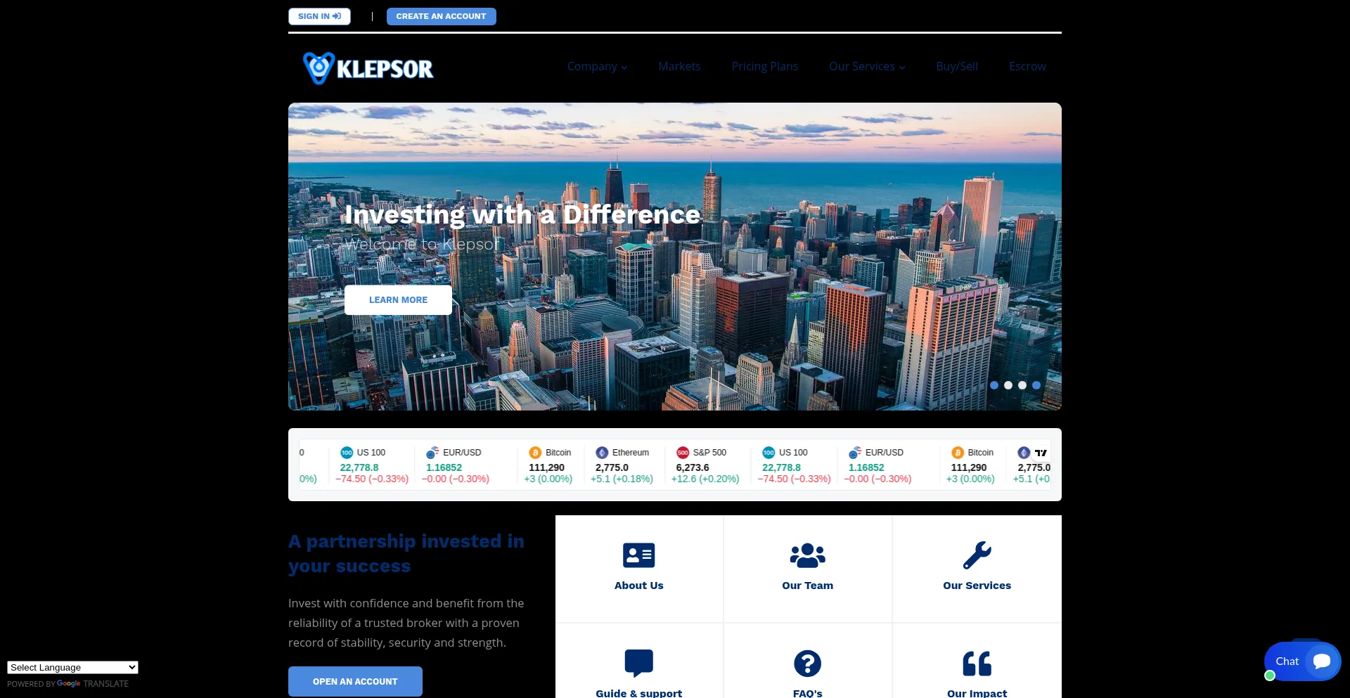Website screenshot of Klepsor.net