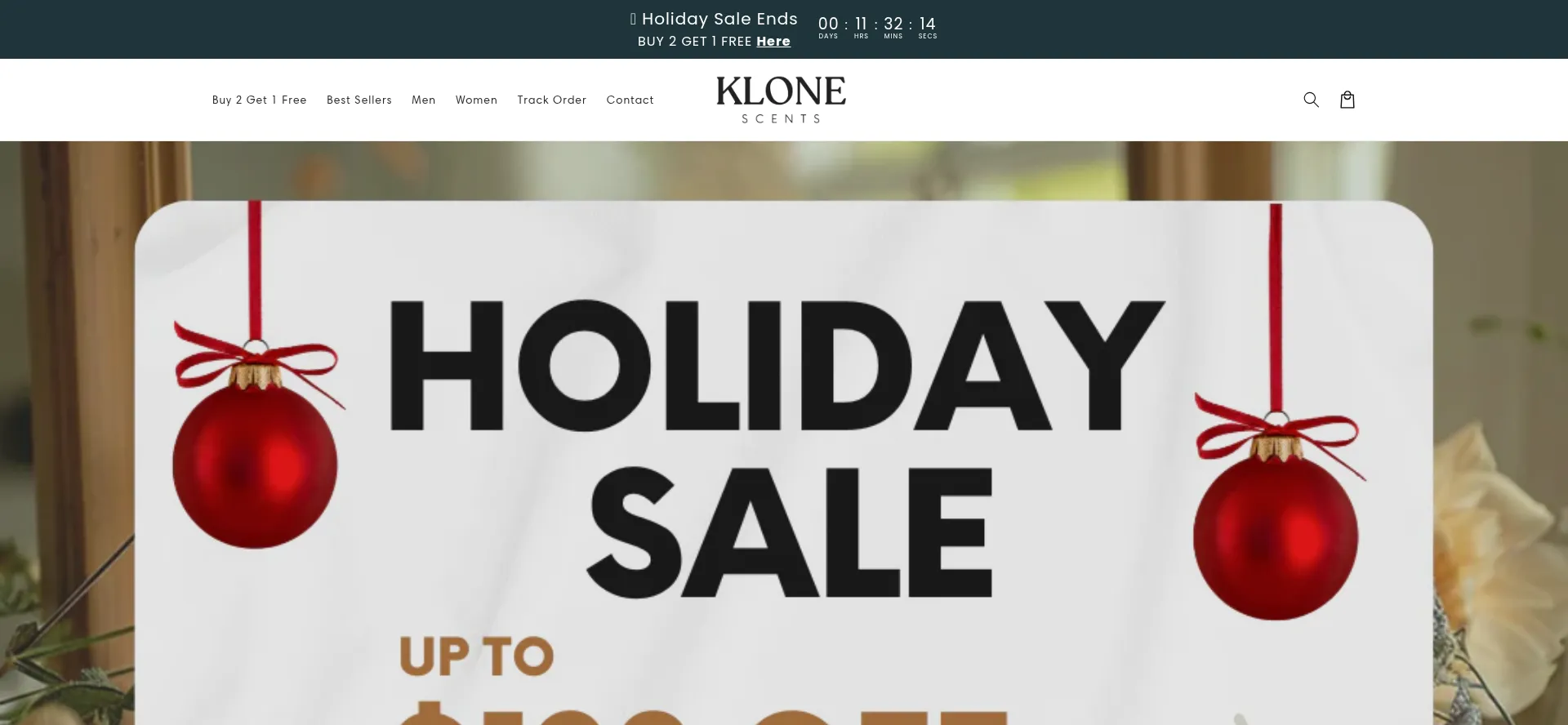 Website screenshot of Klonescents.com