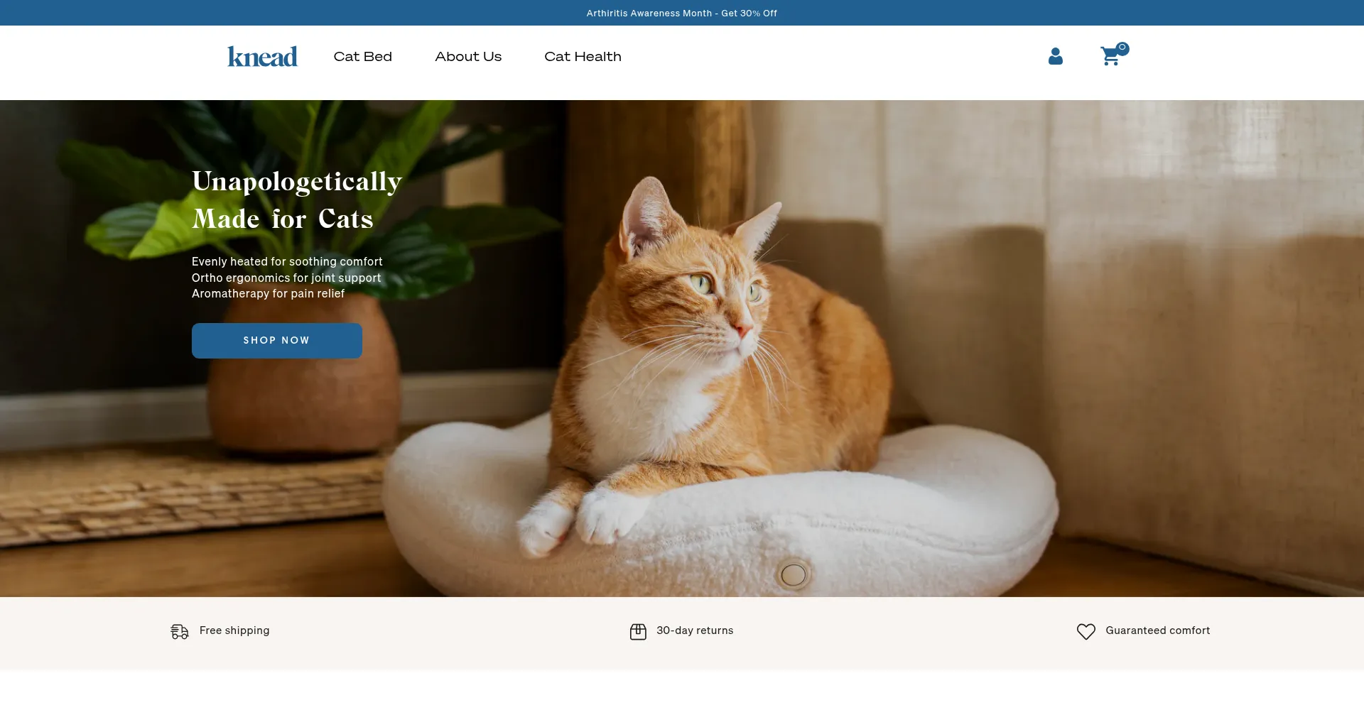 Website screenshot of Kneadcats.com