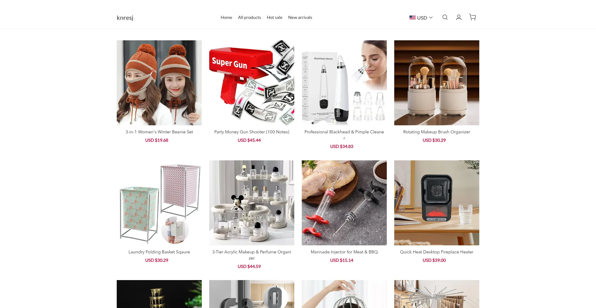 Website screenshot of Knresj.com