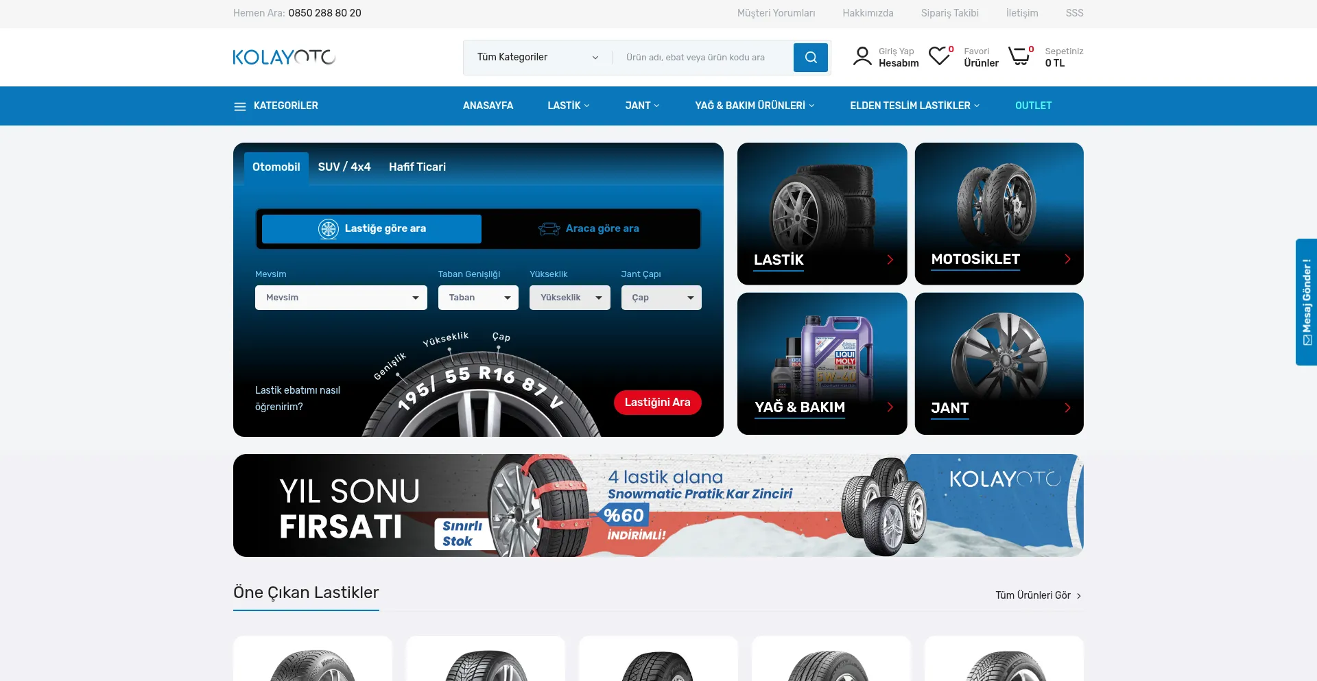 Website screenshot of Kolayoto.com