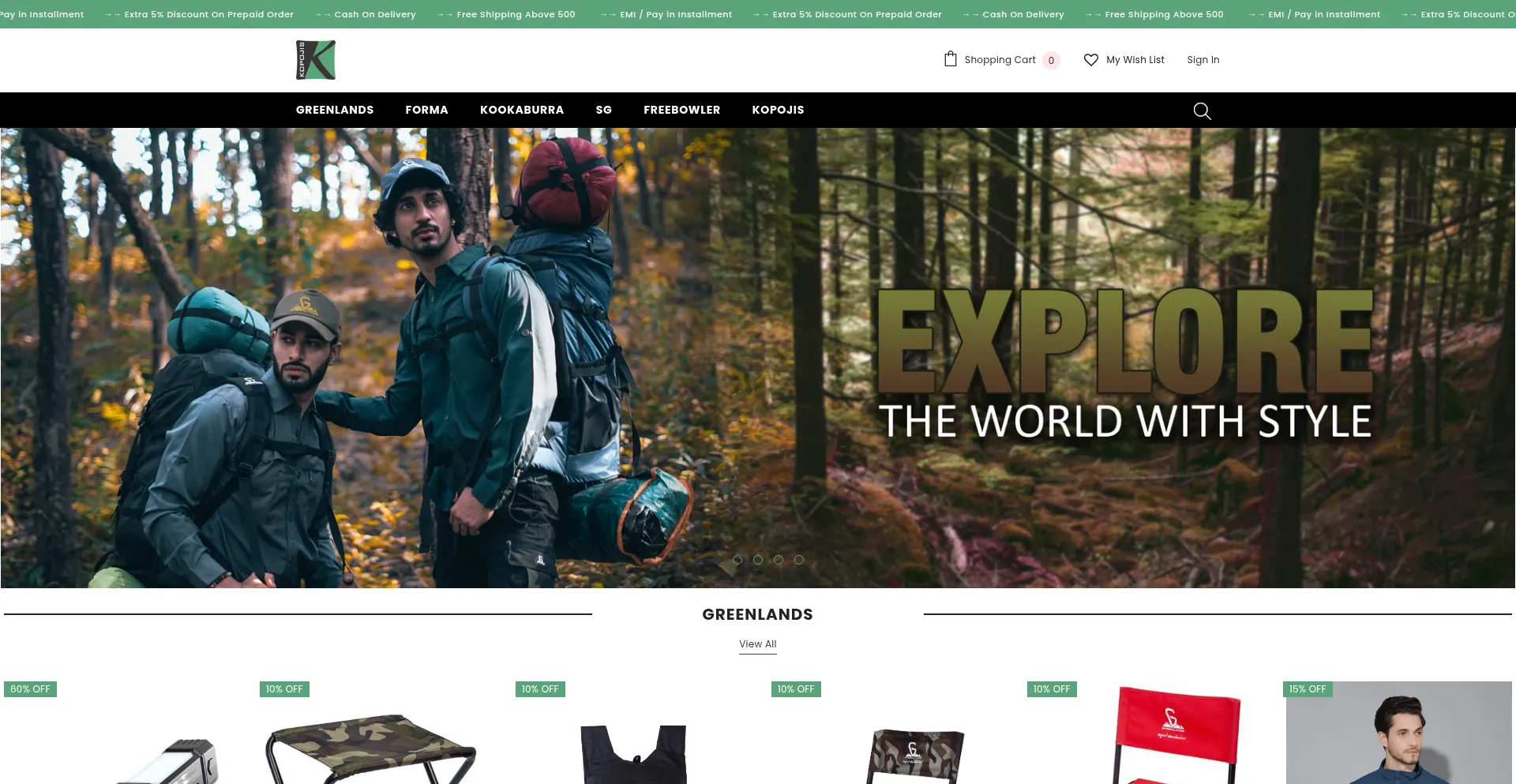 Website screenshot of Kopojis.com