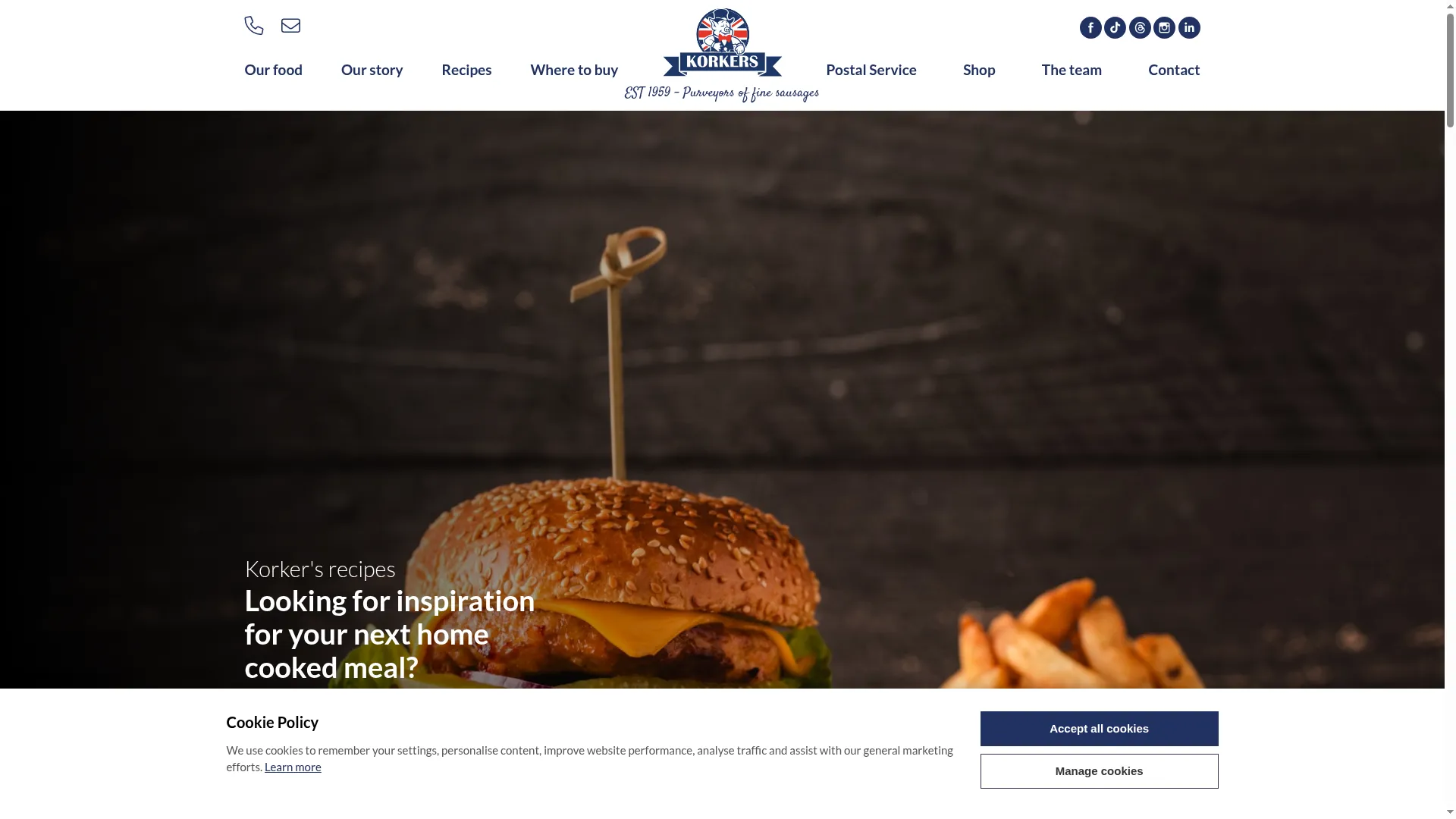 Korker-sausages.co.uk