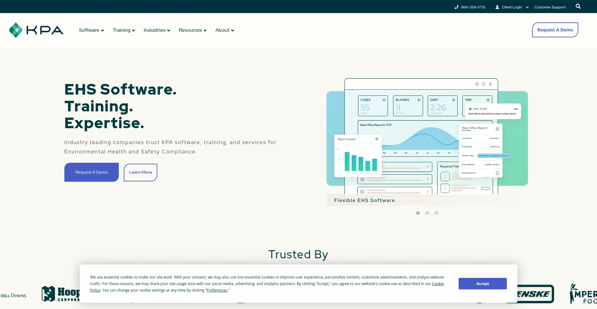 Website screenshot of Kpaonline.com