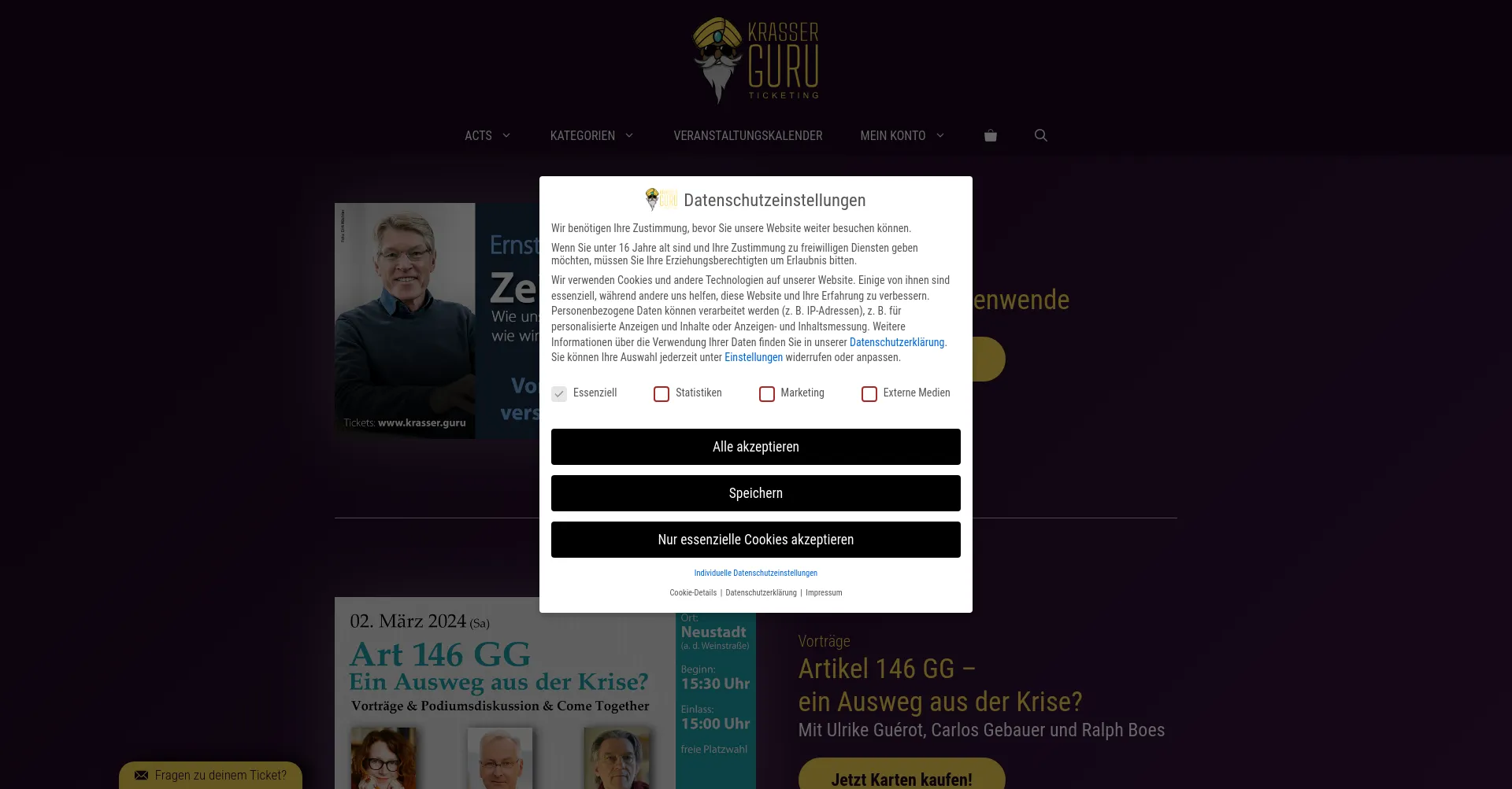 Website screenshot of Krasser.guru