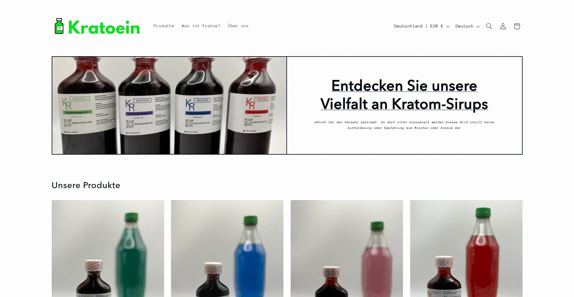 Website screenshot of Kratoein.com