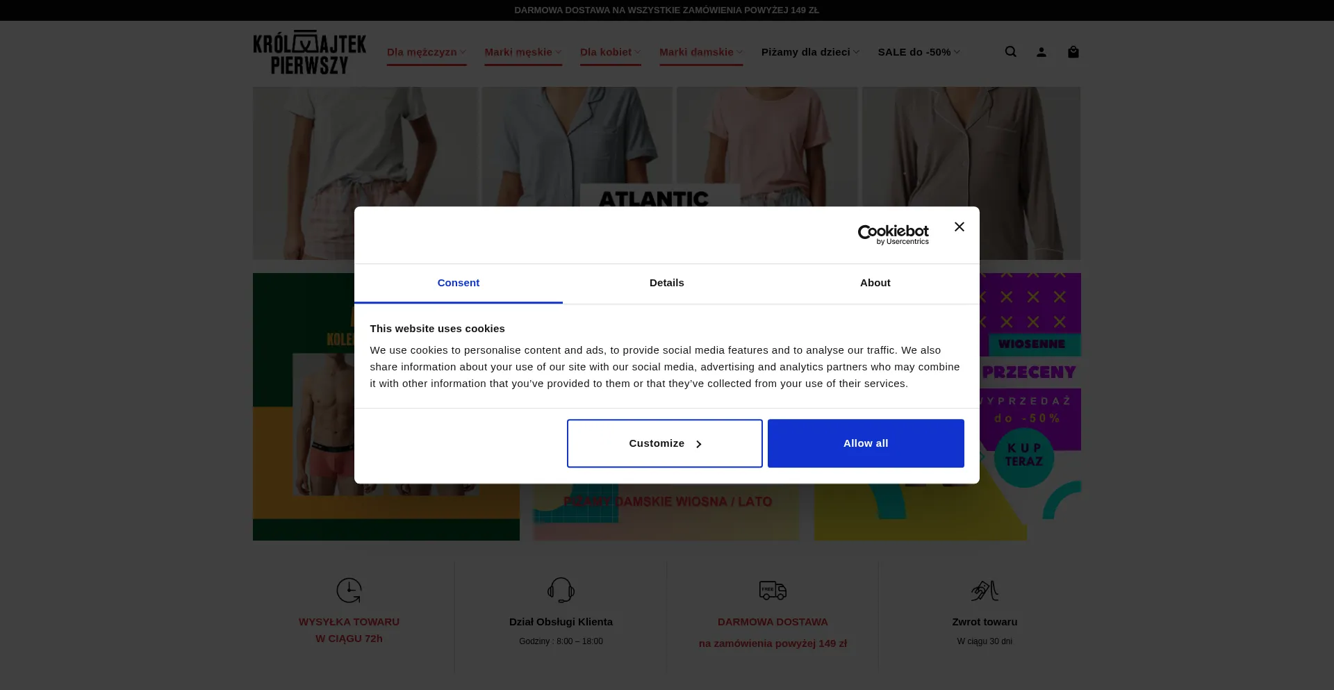 Website screenshot of Krolmajtekpierwszy.pl