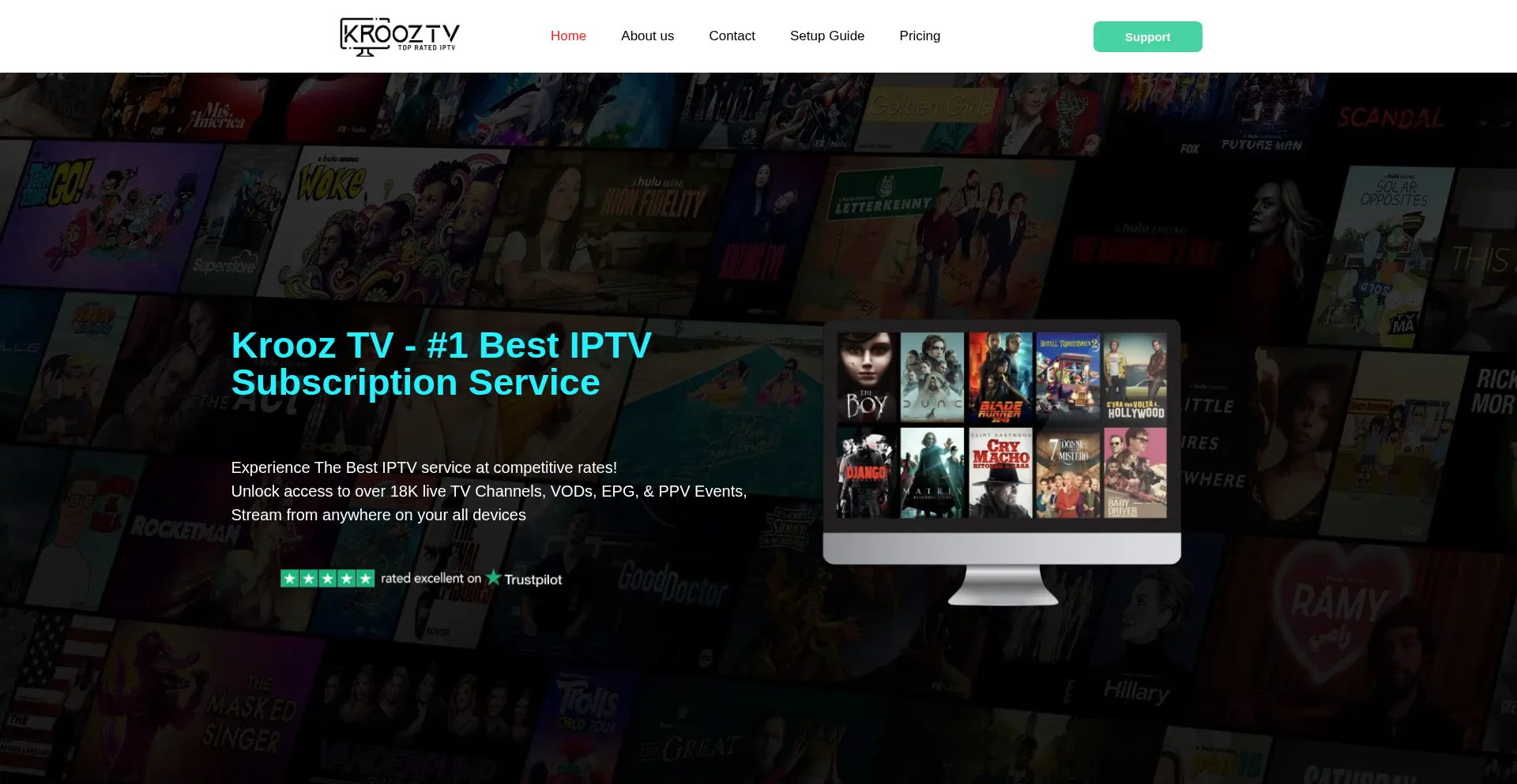 Website screenshot of Krooztv.tv