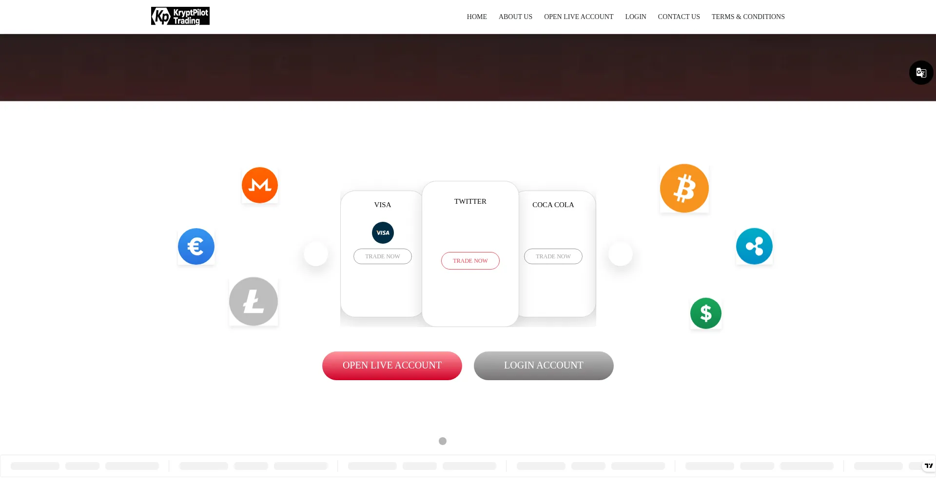 Website screenshot of Kryptpilot.com