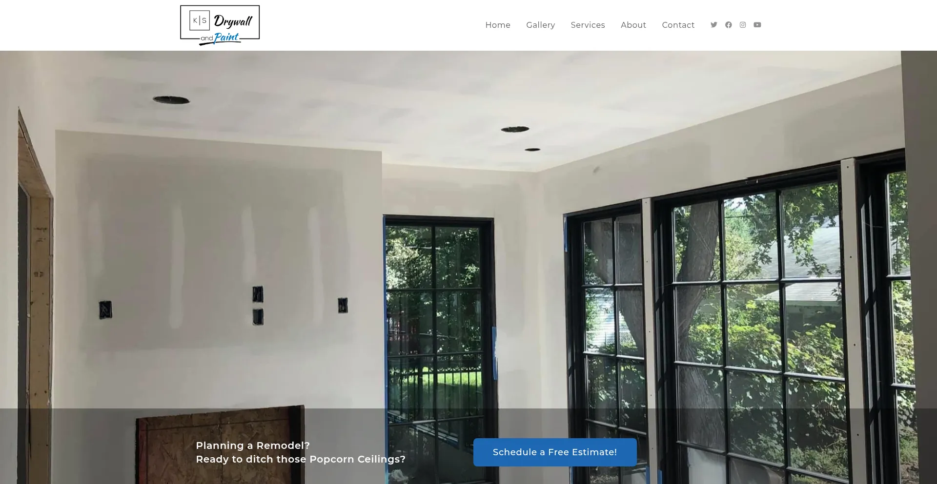 Website screenshot of Ksdrywall.com