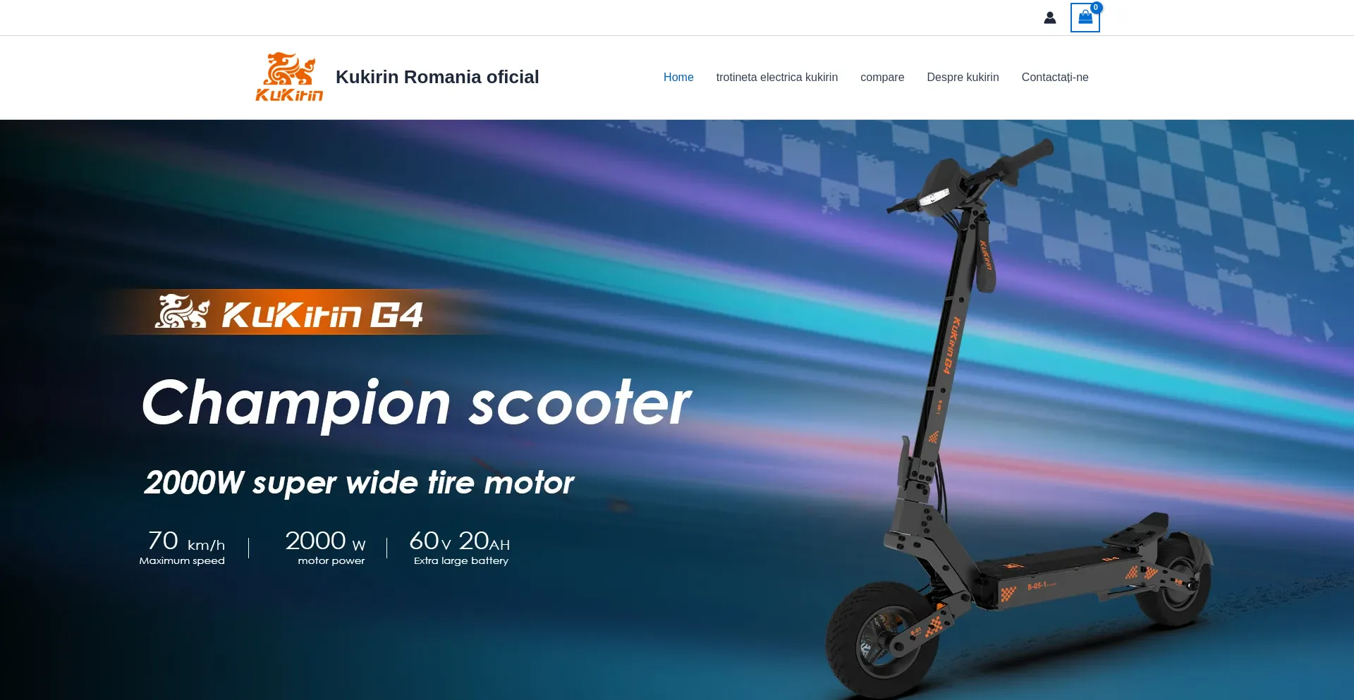 Website screenshot of Kukirin.ro