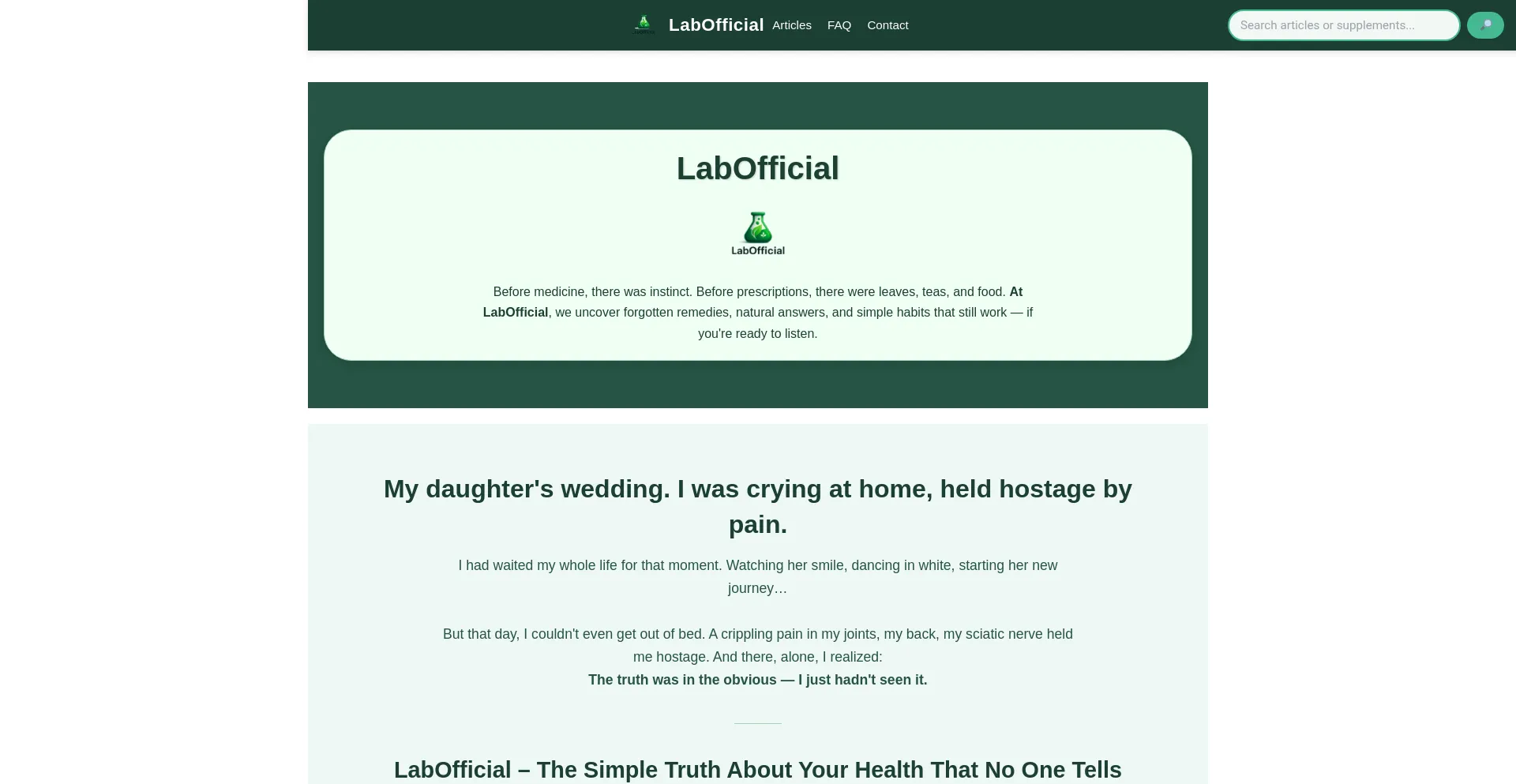 Website screenshot of Labofficial.shop