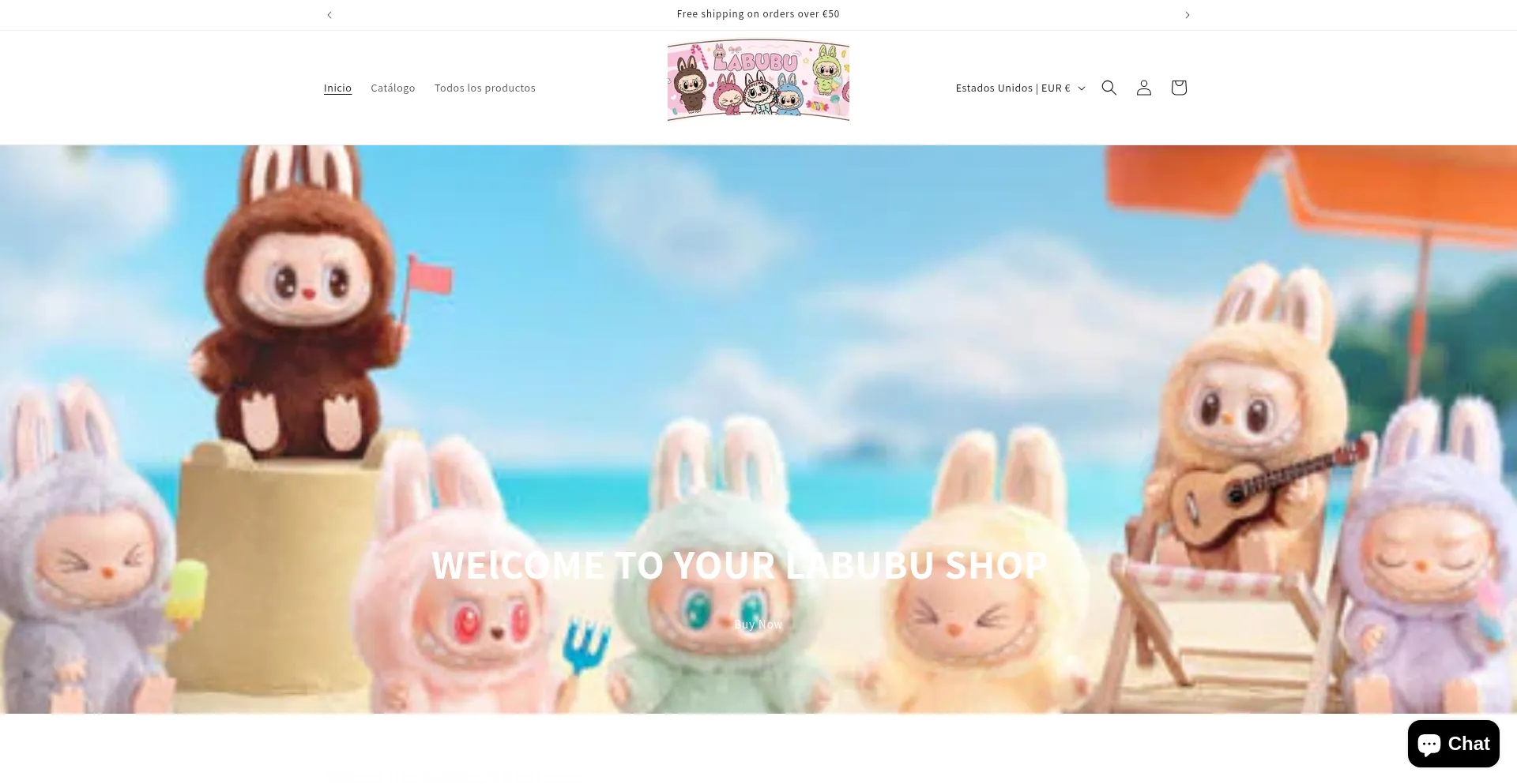 Website screenshot of Labubu-shop.com