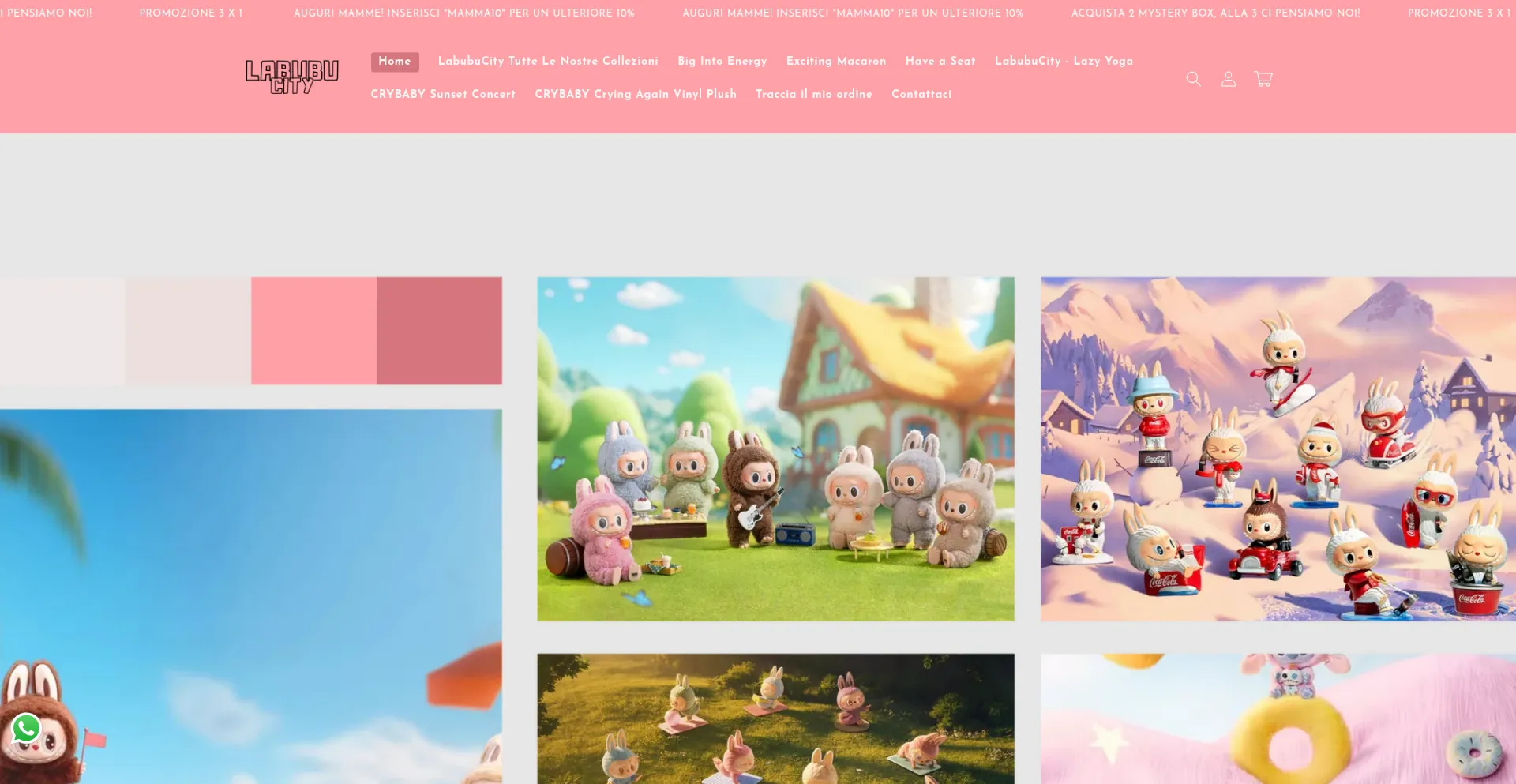 Website screenshot of Labubucity.it