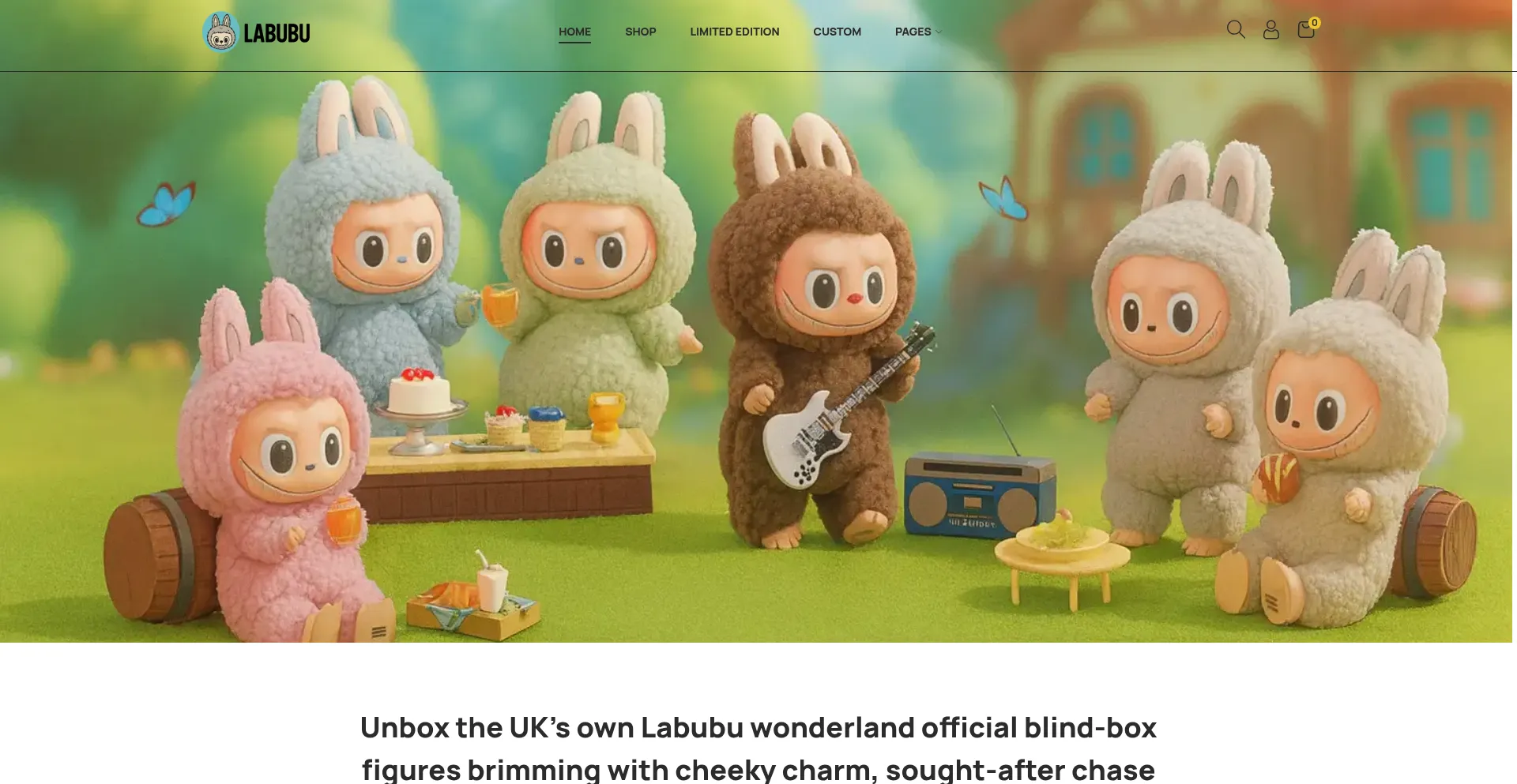 Website screenshot of Labubudolls.uk
