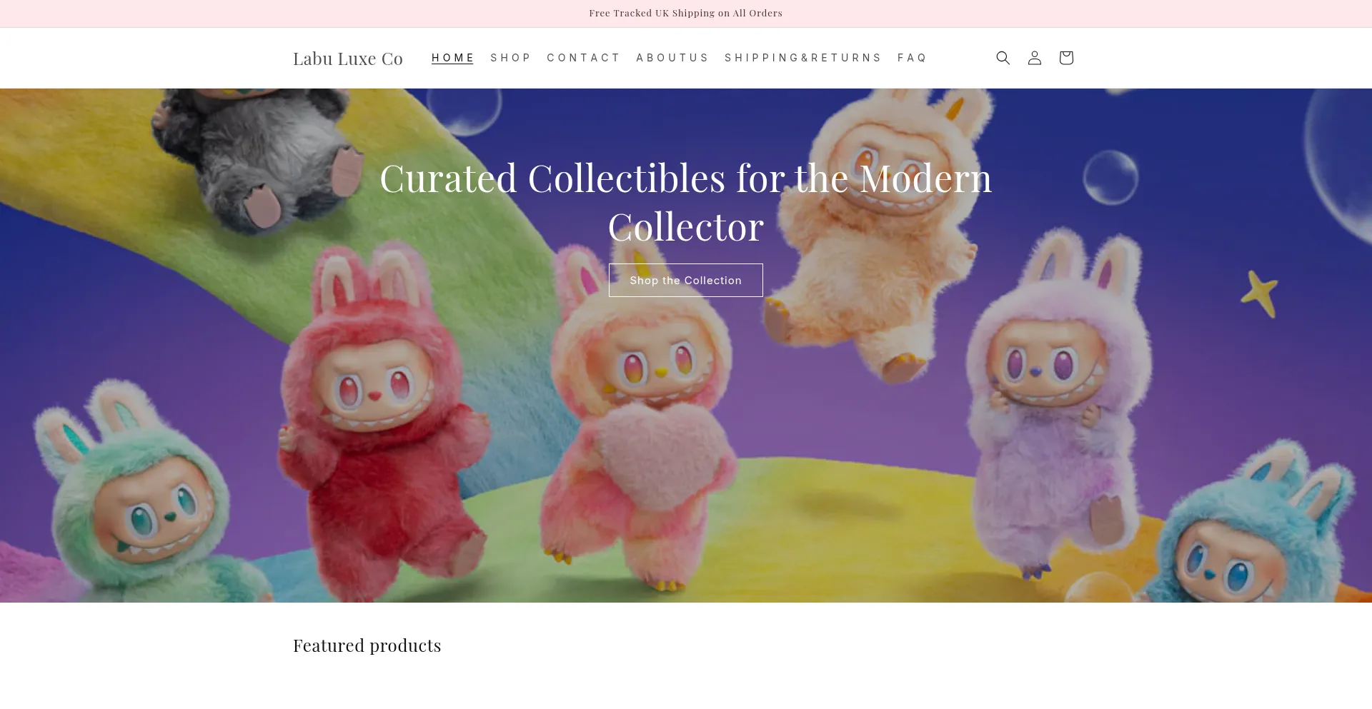 Website screenshot of Labuluxe.co.uk