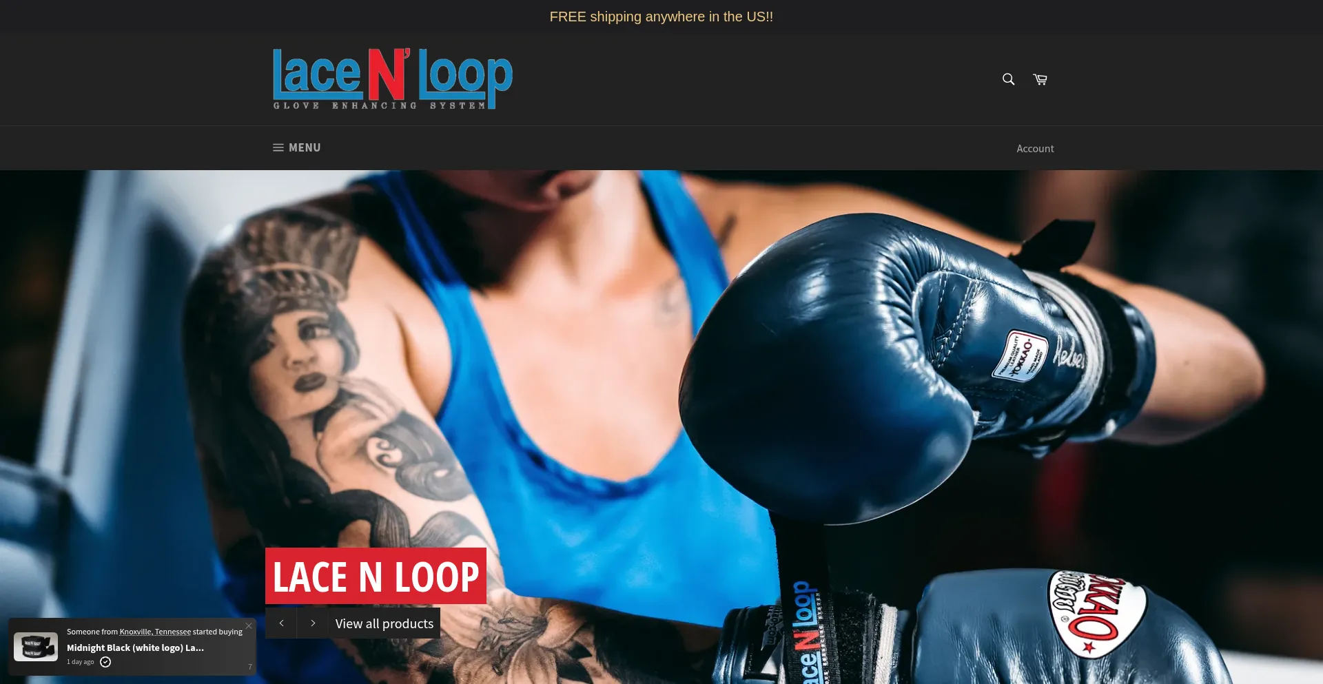 Website screenshot of Lacenloop.com