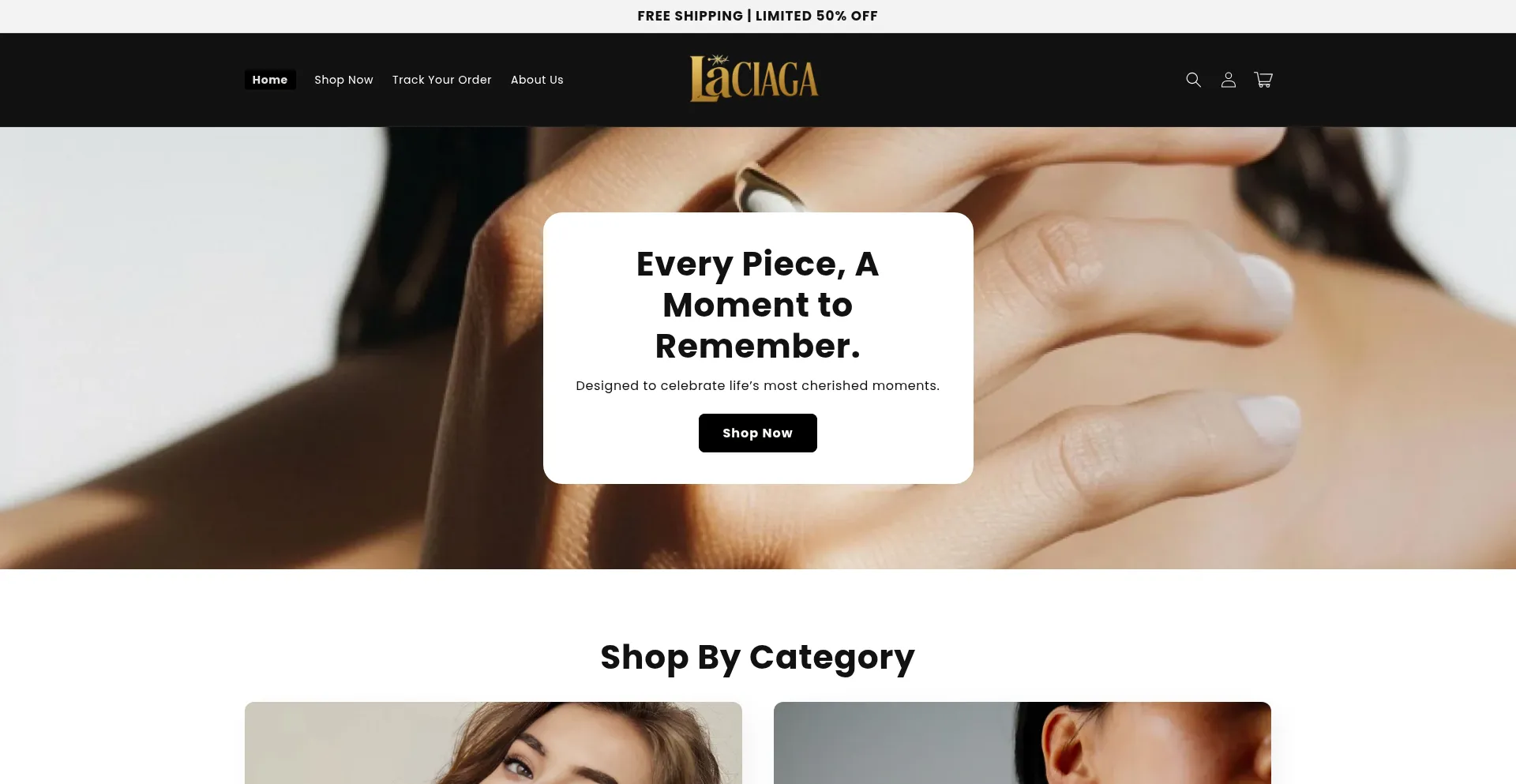 Website screenshot of Laciaga.com