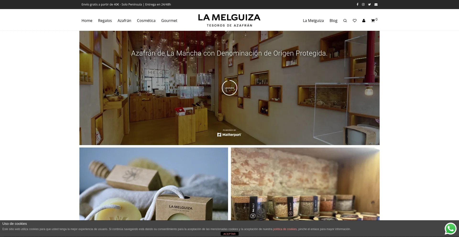 Website screenshot of Lamelguiza.es