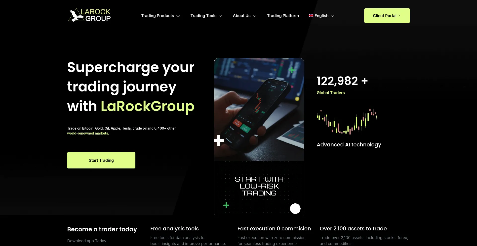 Website screenshot of Larockgroup.com