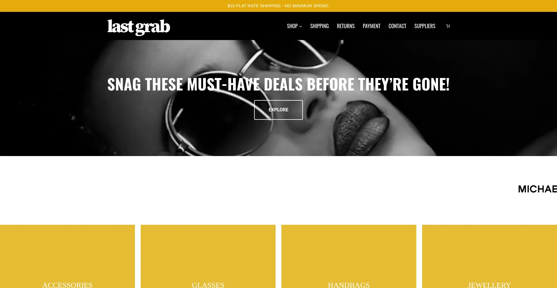 Website screenshot of Lastgrab.com.au
