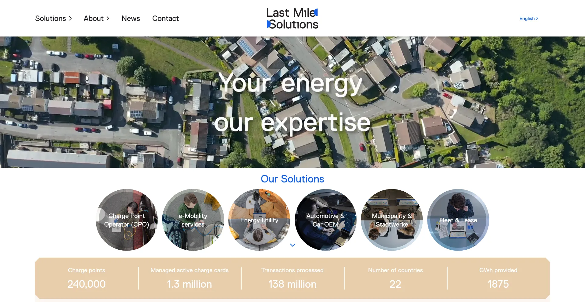 Website screenshot of Lastmilesolutions.com