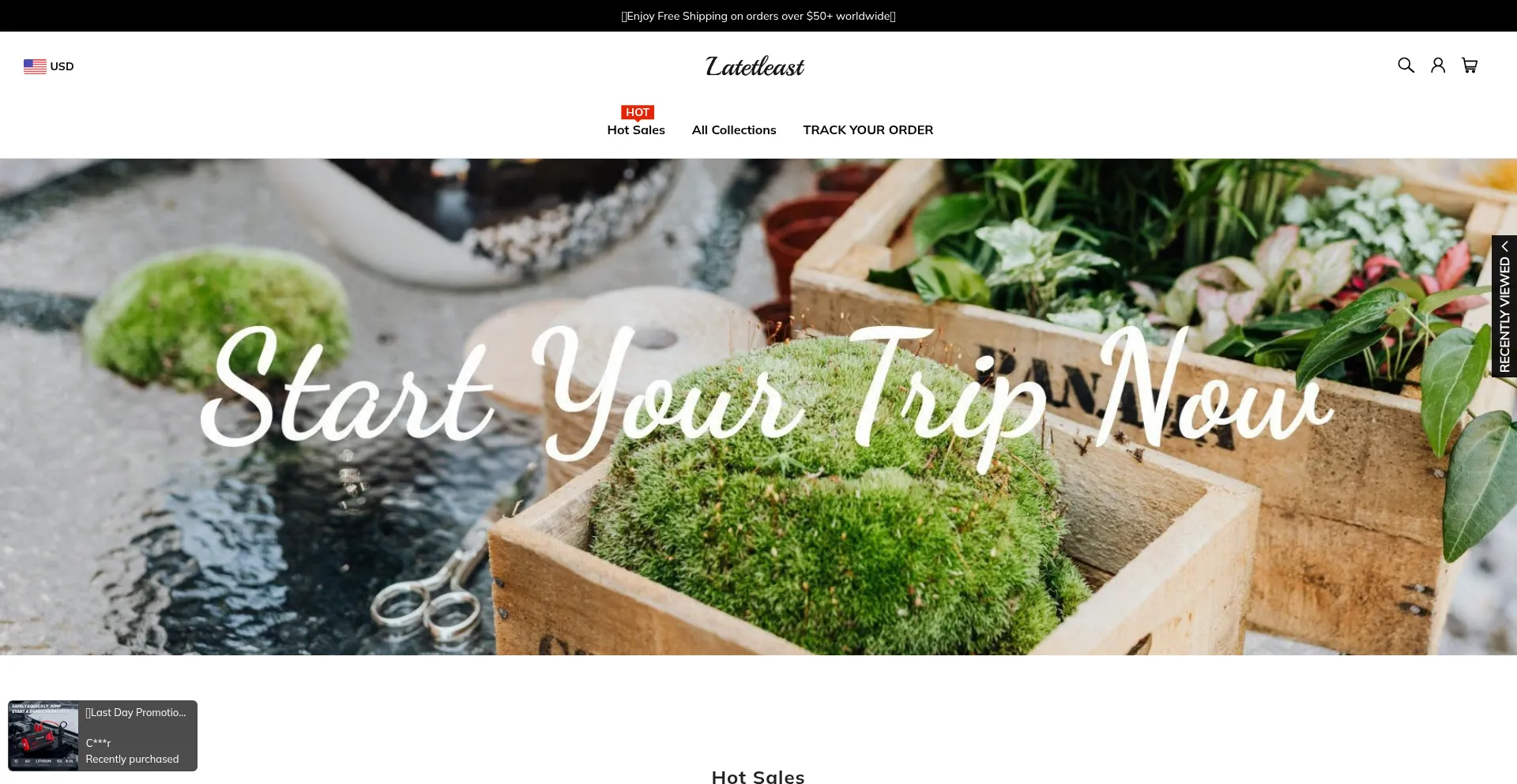 Website screenshot of Latetleast.com