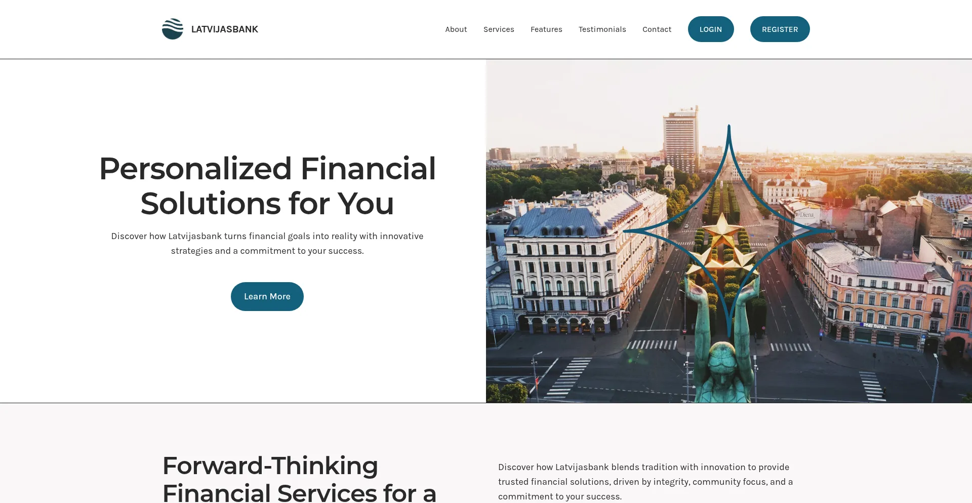 Website screenshot of Latvijasbank.com